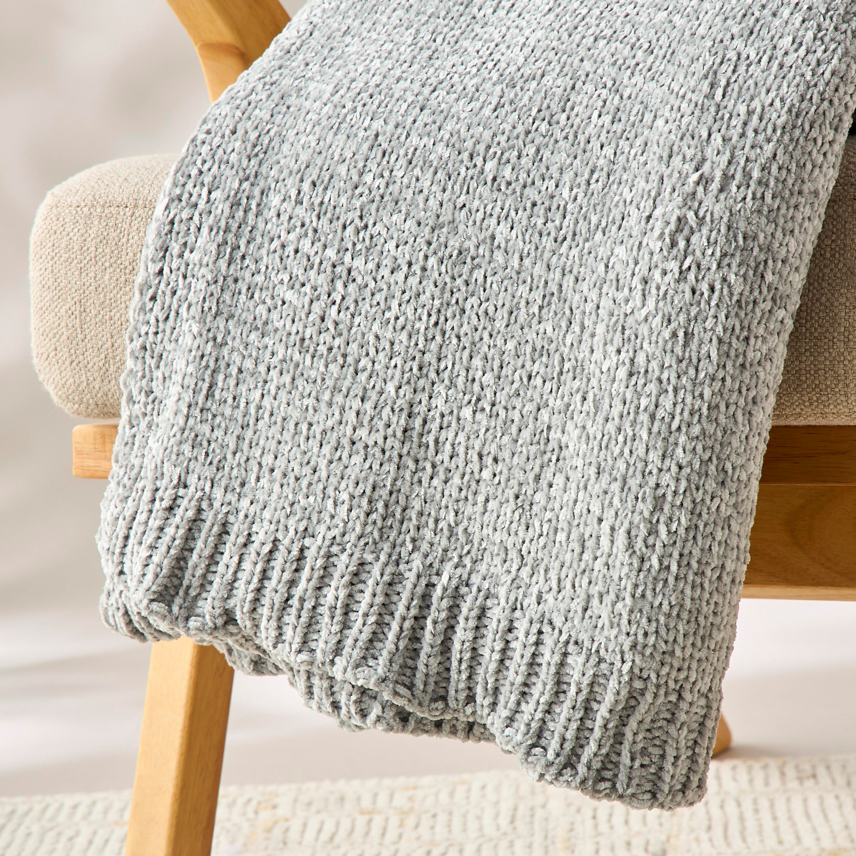 Knitted Chenille Throw - 127x152 cms-household-cushionsandthrows-throwsandblankets-throws-image-4