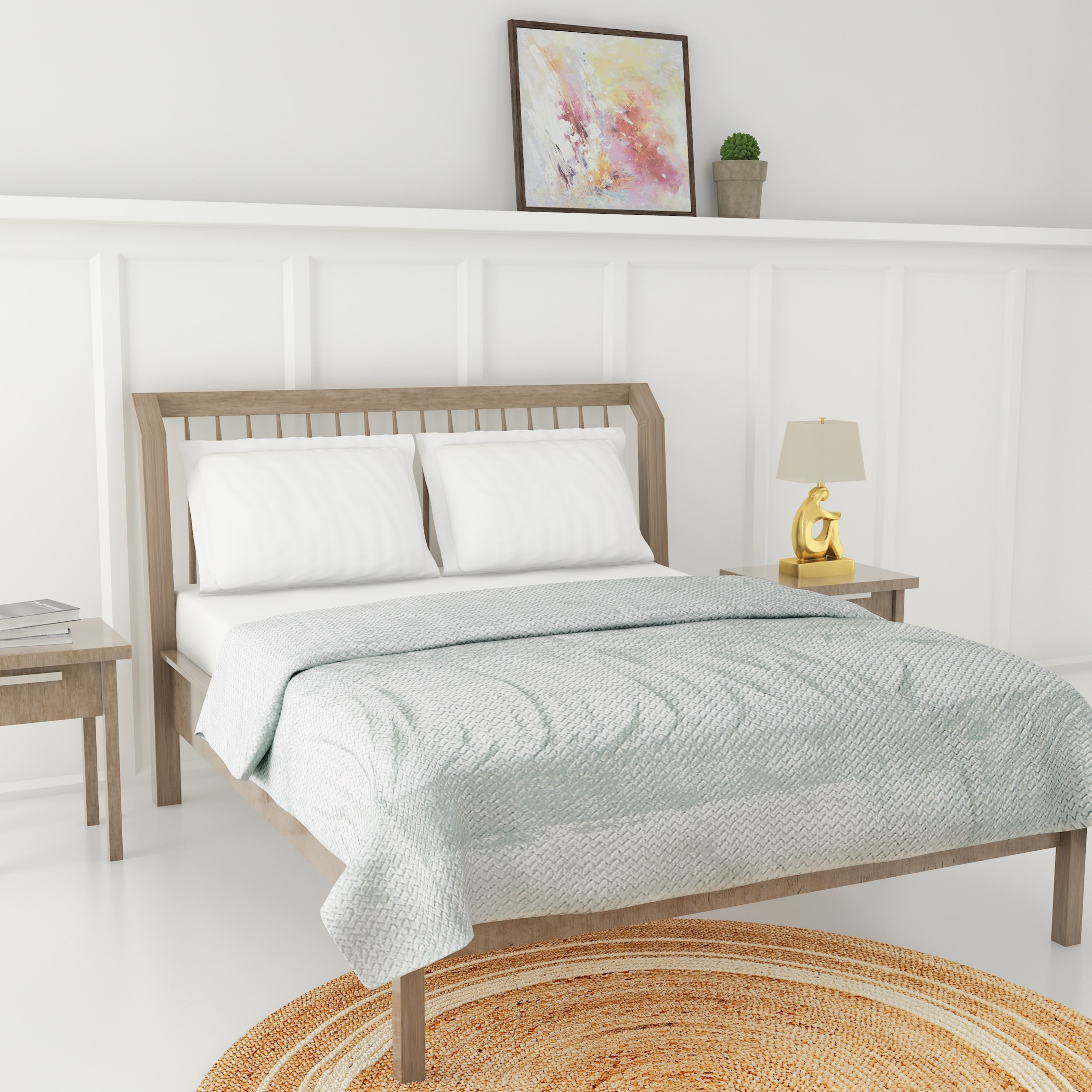 Luxury Jacquard Chevron Texture Plush Blanket - 150x200 cms-household-cushionsandthrows-throwsandblankets-blankets-image-2
