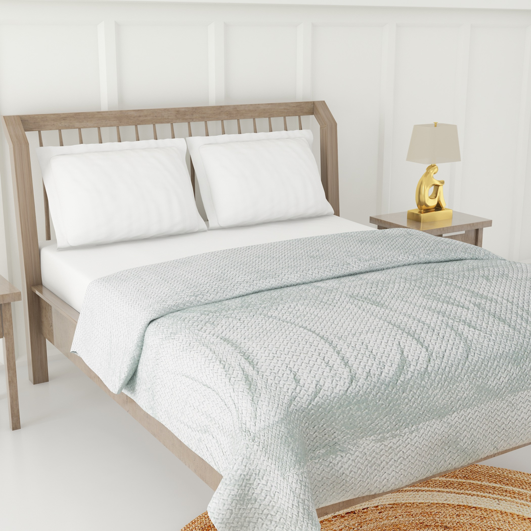 Luxury Jacquard Chevron Texture Plush Blanket - 150x200 cms-household-bedding-blankets-image-3
