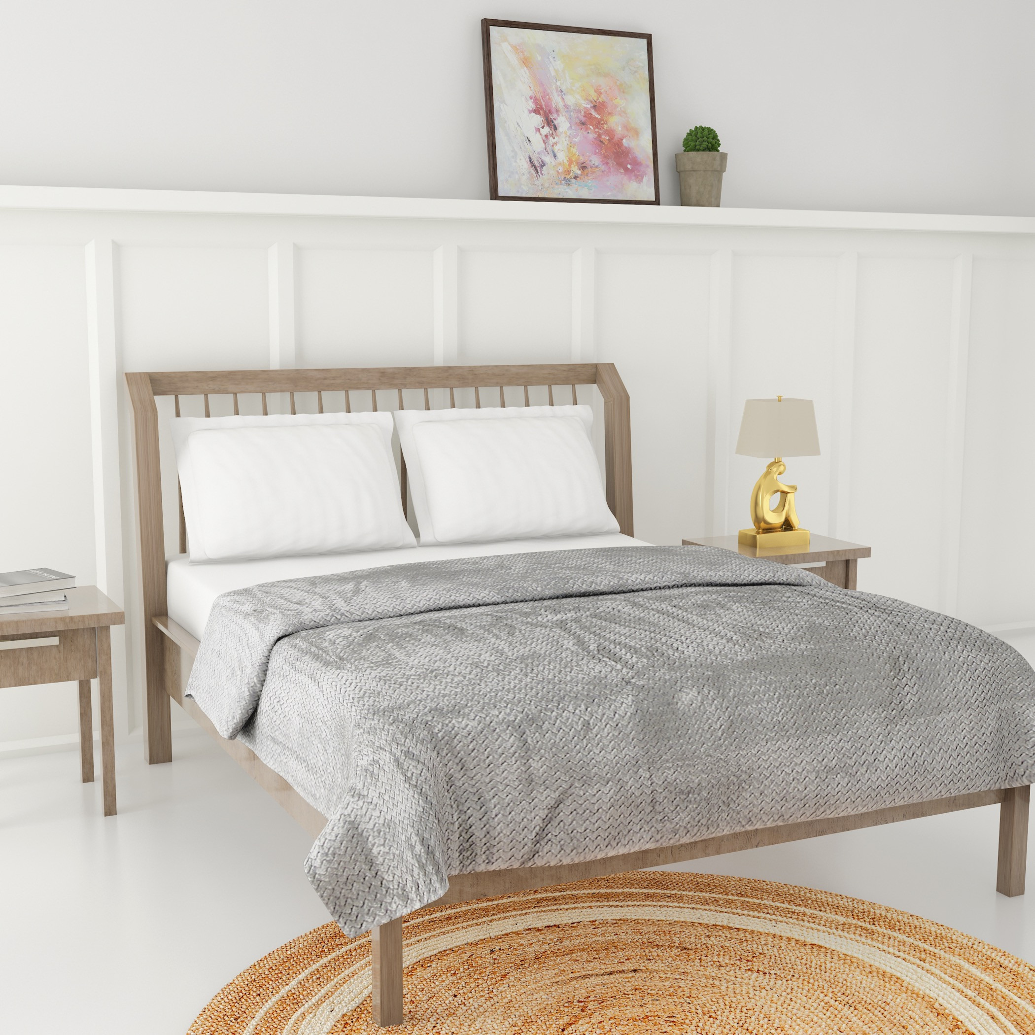 Chevron Texture Jacquard Blanket - 150x200 cms-household-cushionsandthrows-throwsandblankets-blankets-image-2