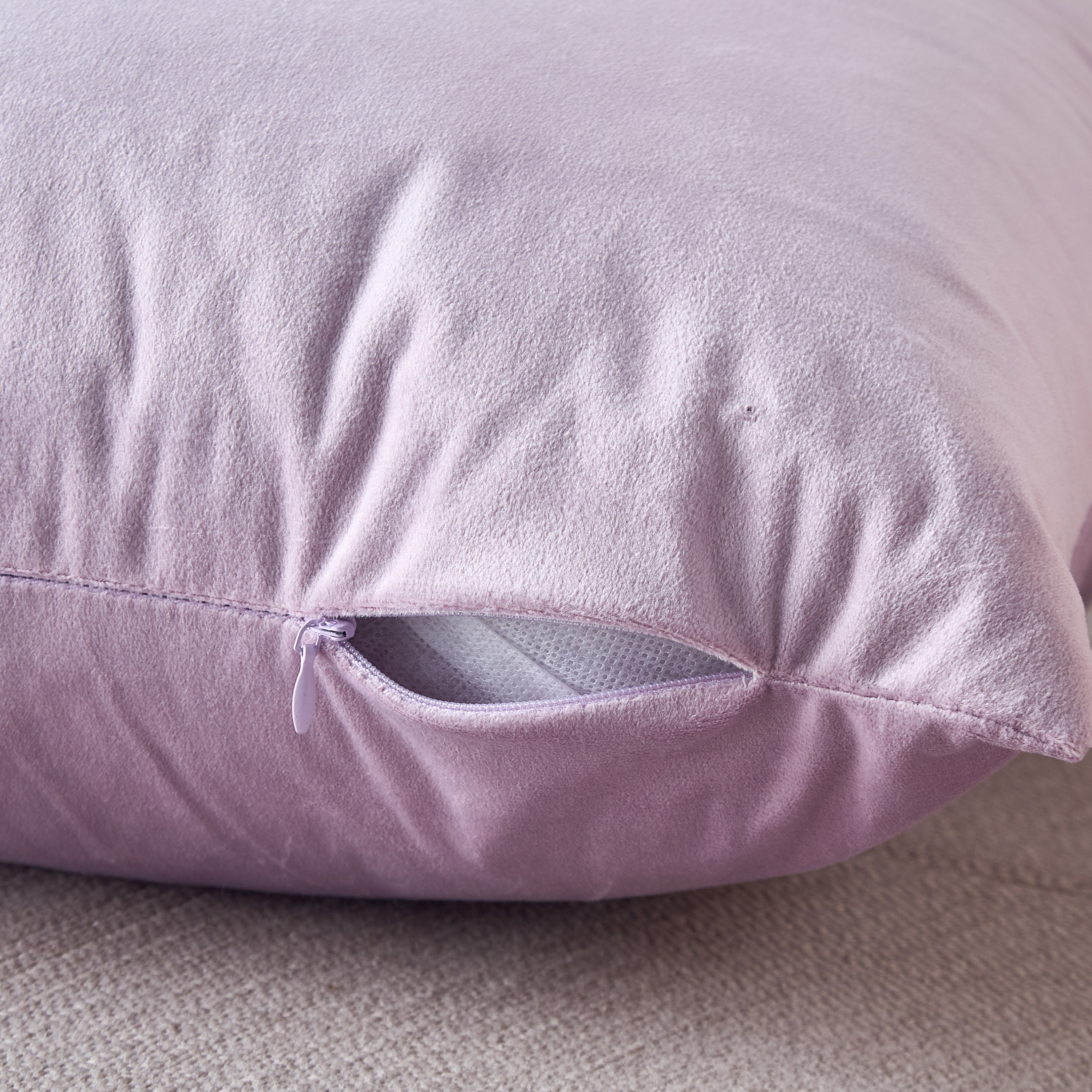 Velvet Textured Decorative Filled Cushion - 45x45 cms-household-cushionsandthrows-filledcushions-decorativecushions-image-4