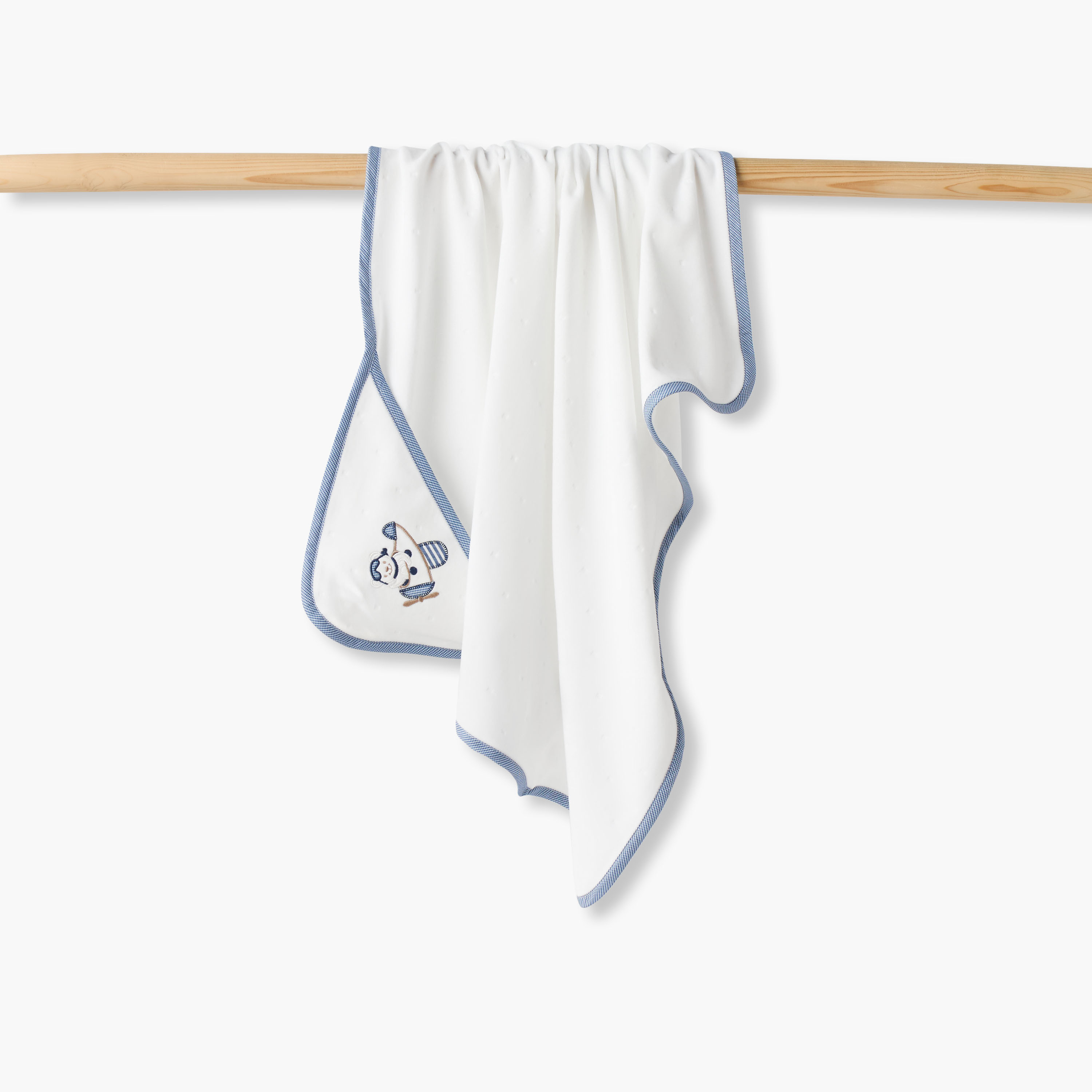 Giggles Receiving Blanket with Hood, 80x80 cm-baby-nursery-blanketsandswaddles-receivingblankets-image-1