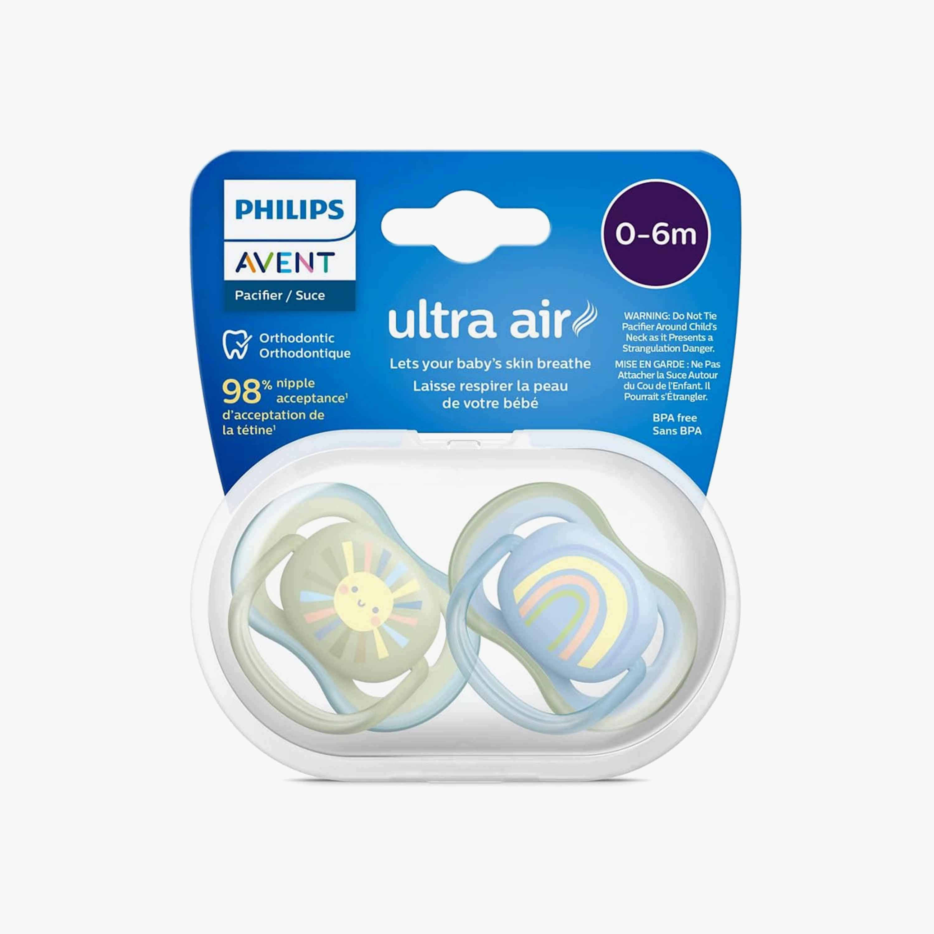 Pack of 2 Philips Avent Ultra Air Baby Pacifier with Orthodontic Design, 0-6 Months-baby-feeding-pacifiers-image-3