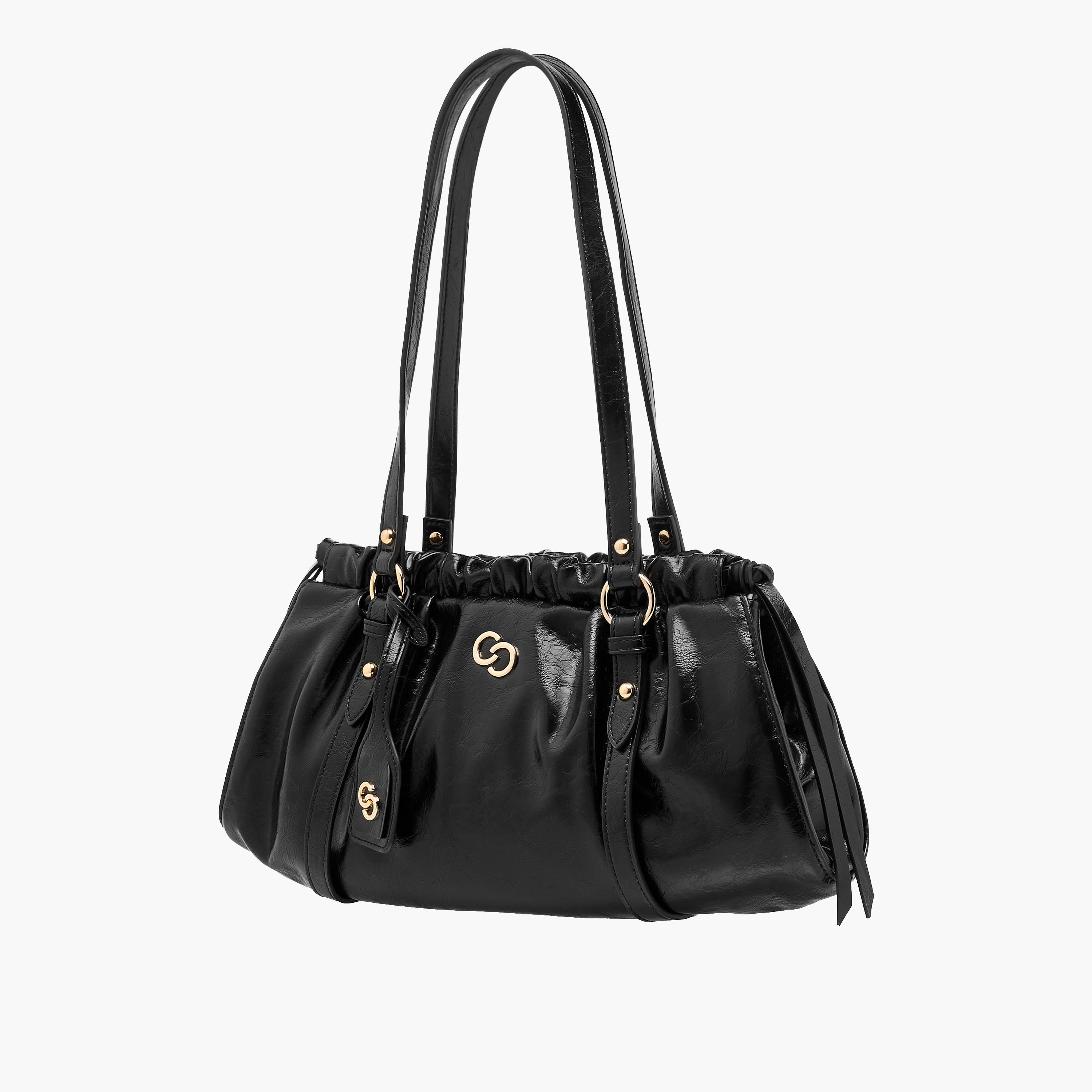 Celeste Solid Shoulder Bag with Ruched Detail-women-bagsandwallets-handbags-image-3
