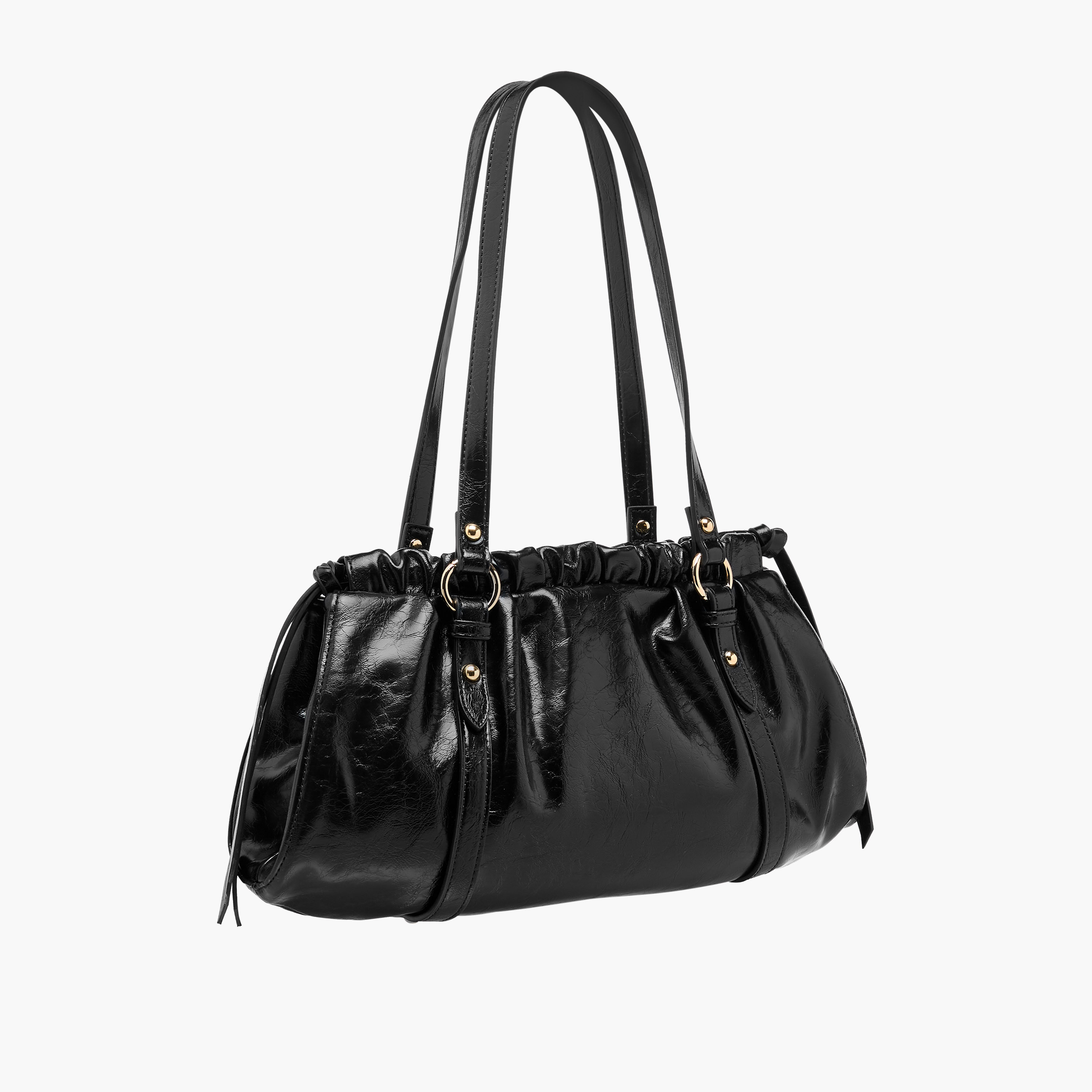 Celeste Solid Shoulder Bag with Ruched Detail-women-bagsandwallets-handbags-image-4