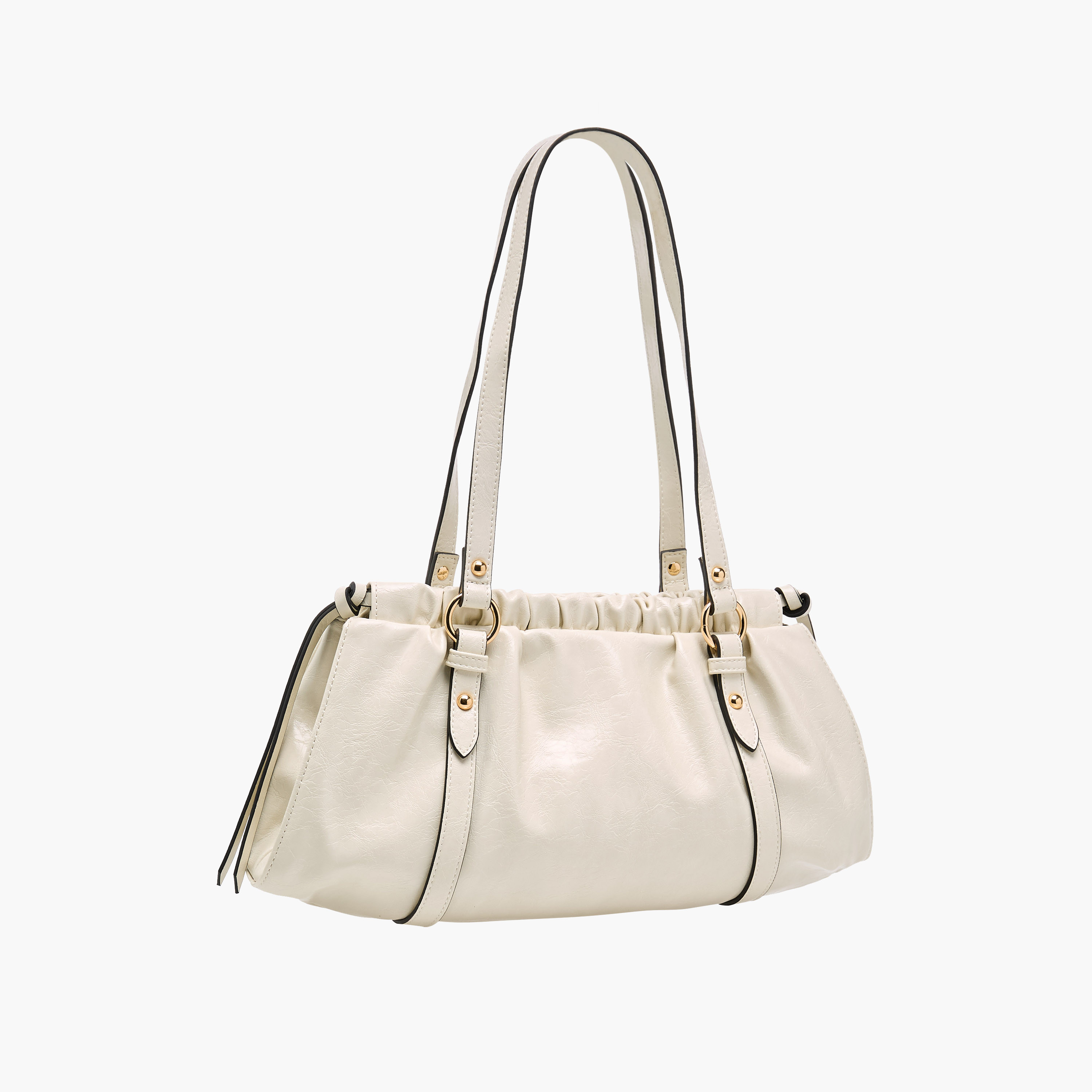 Celeste Solid Shoulder Bag with Ruched Detail-women-bagsandwallets-handbags-image-4