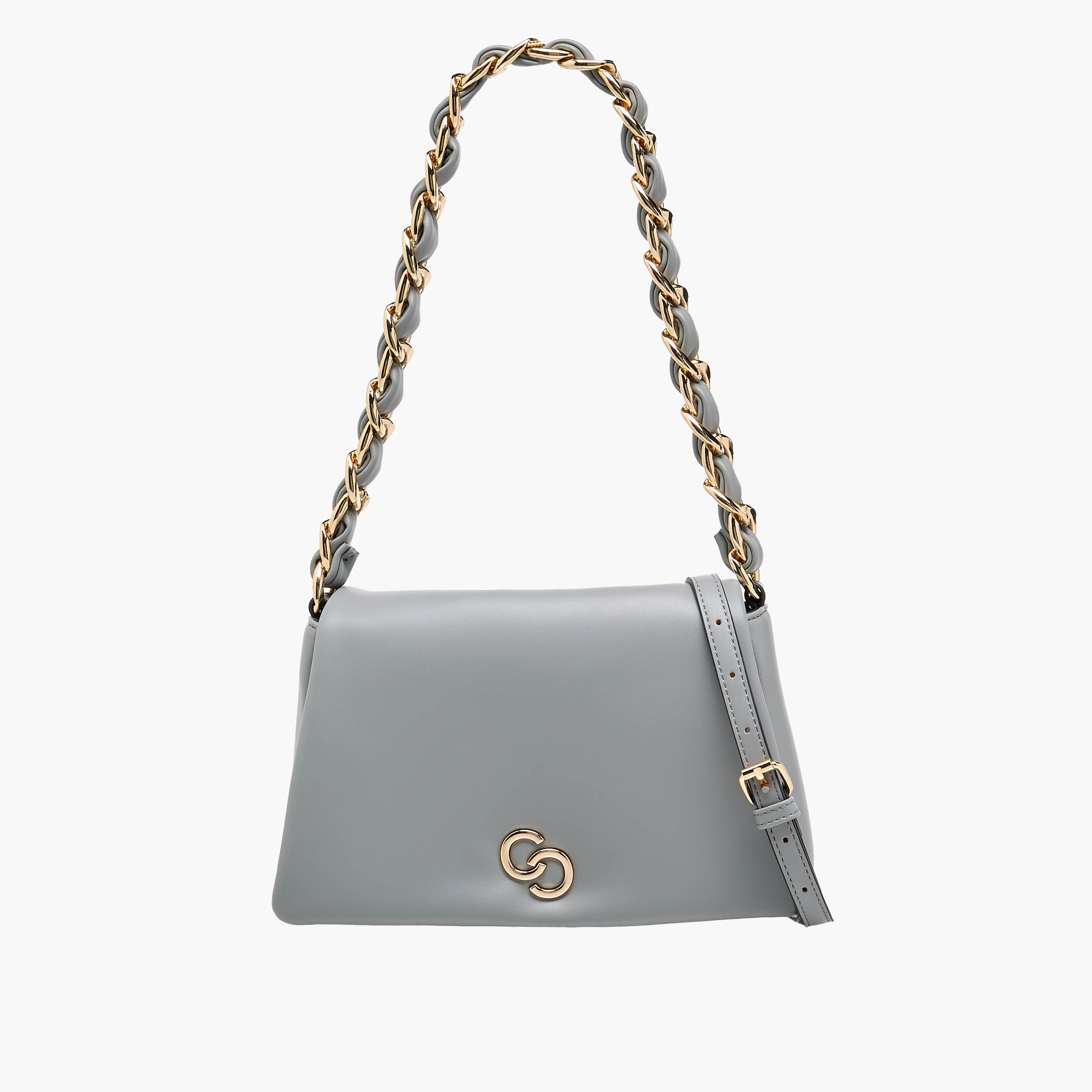شنطة كتف سادة بتفاصيل سلسلة من سيليست-women-bagsandwallets-handbags-image-1