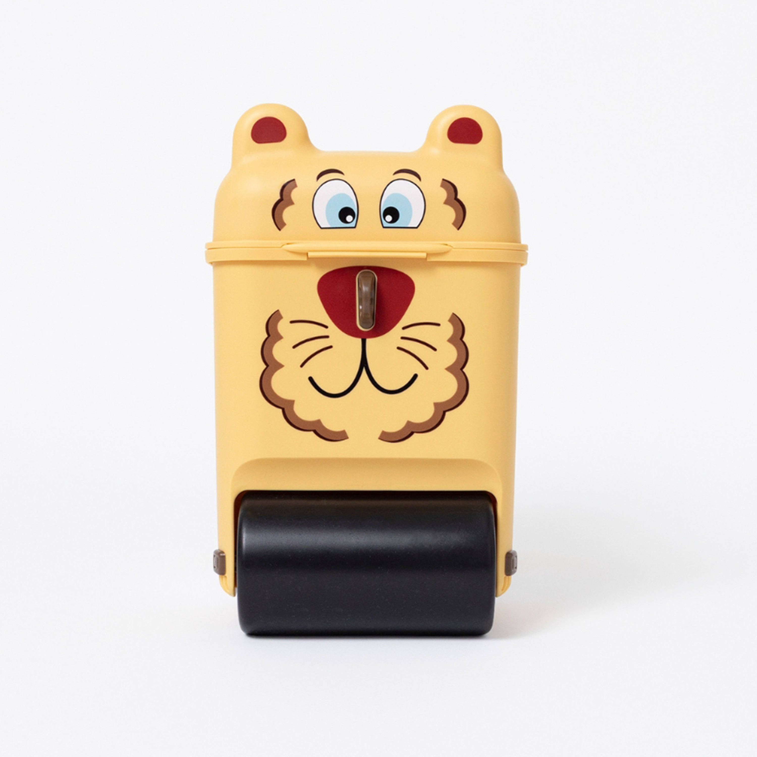 Little Rolla Top Loading Ride-On Suitcase - Lion - Yellow-travel-kidstrolleyandbags-image-5