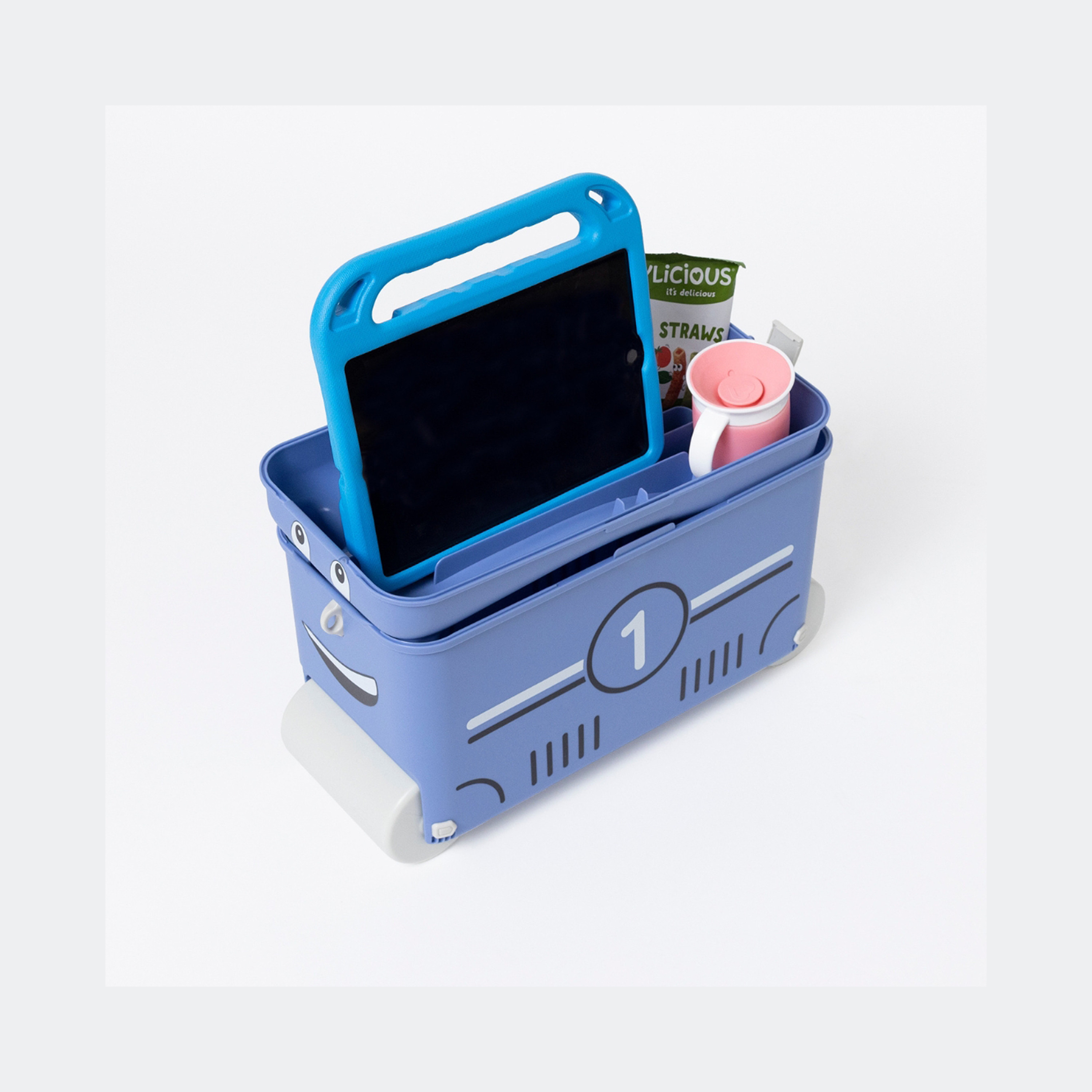 Little Rolla Top Loading Ride-On Suitcase - Car - Blue-travel-kidstrolleyandbags-image-11