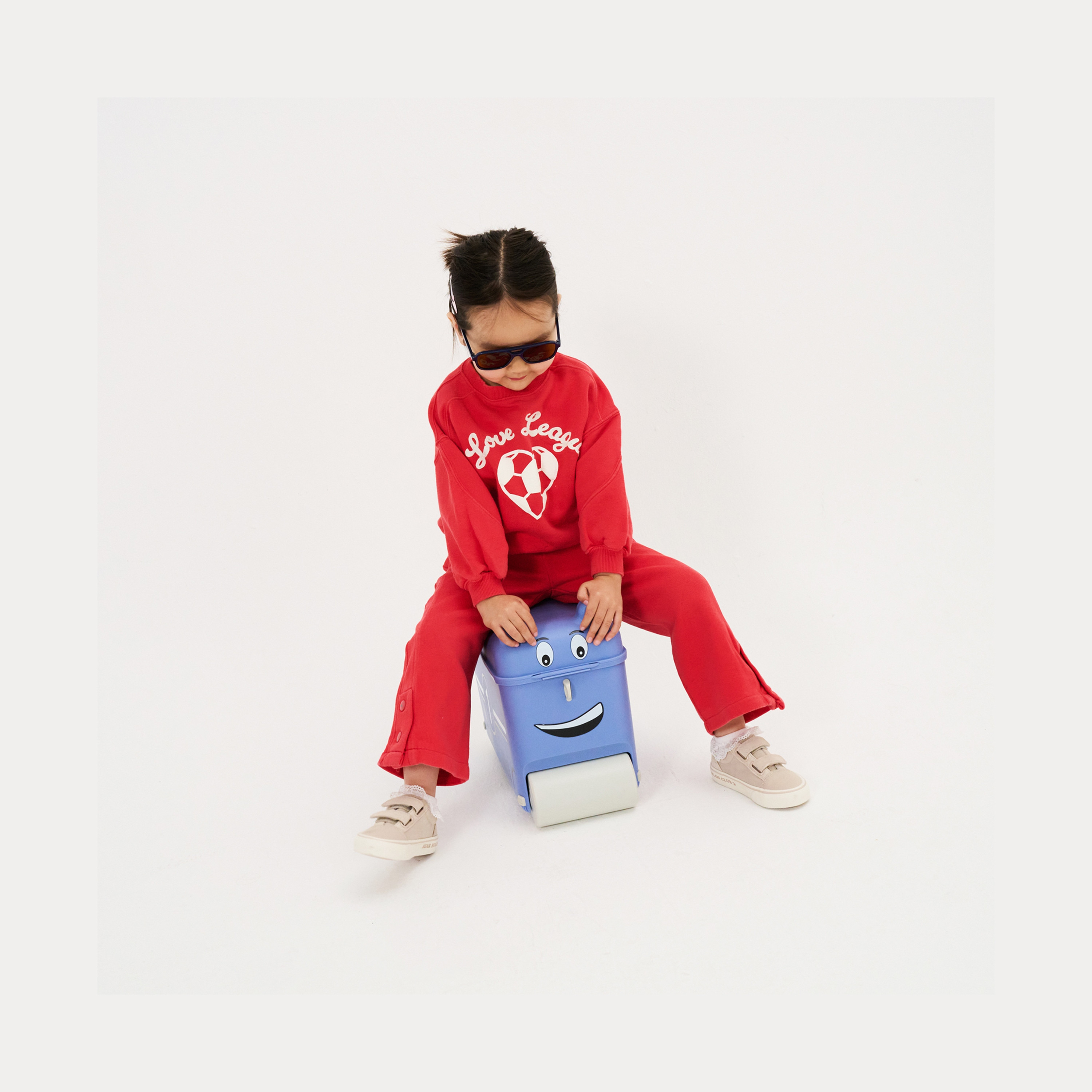 Little Rolla Top Loading Ride-On Suitcase - Car - Blue-travel-kidstrolleyandbags-image-3