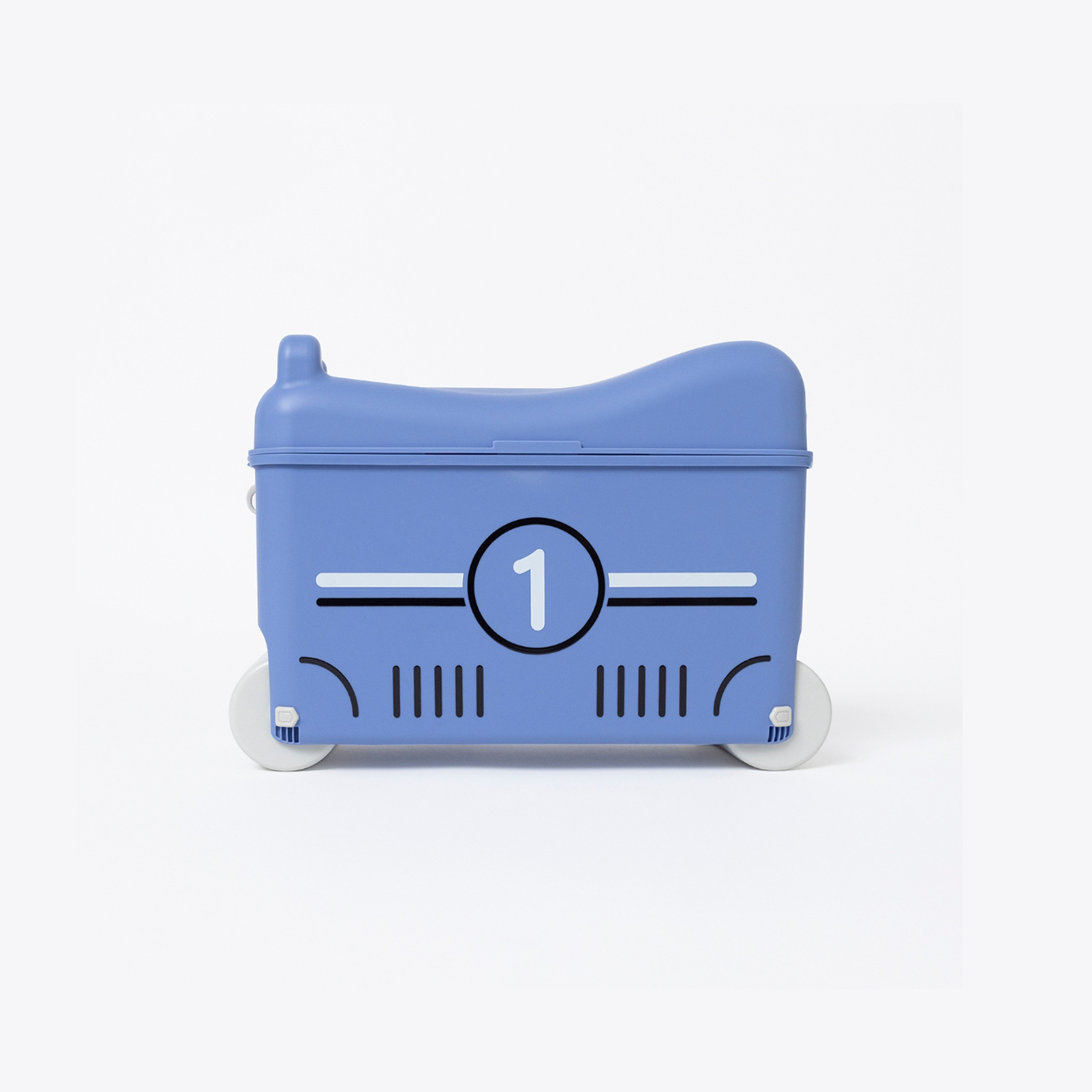 Little Rolla Top Loading Ride-On Suitcase - Car - Blue-travel-kidstrolleyandbags-image-7