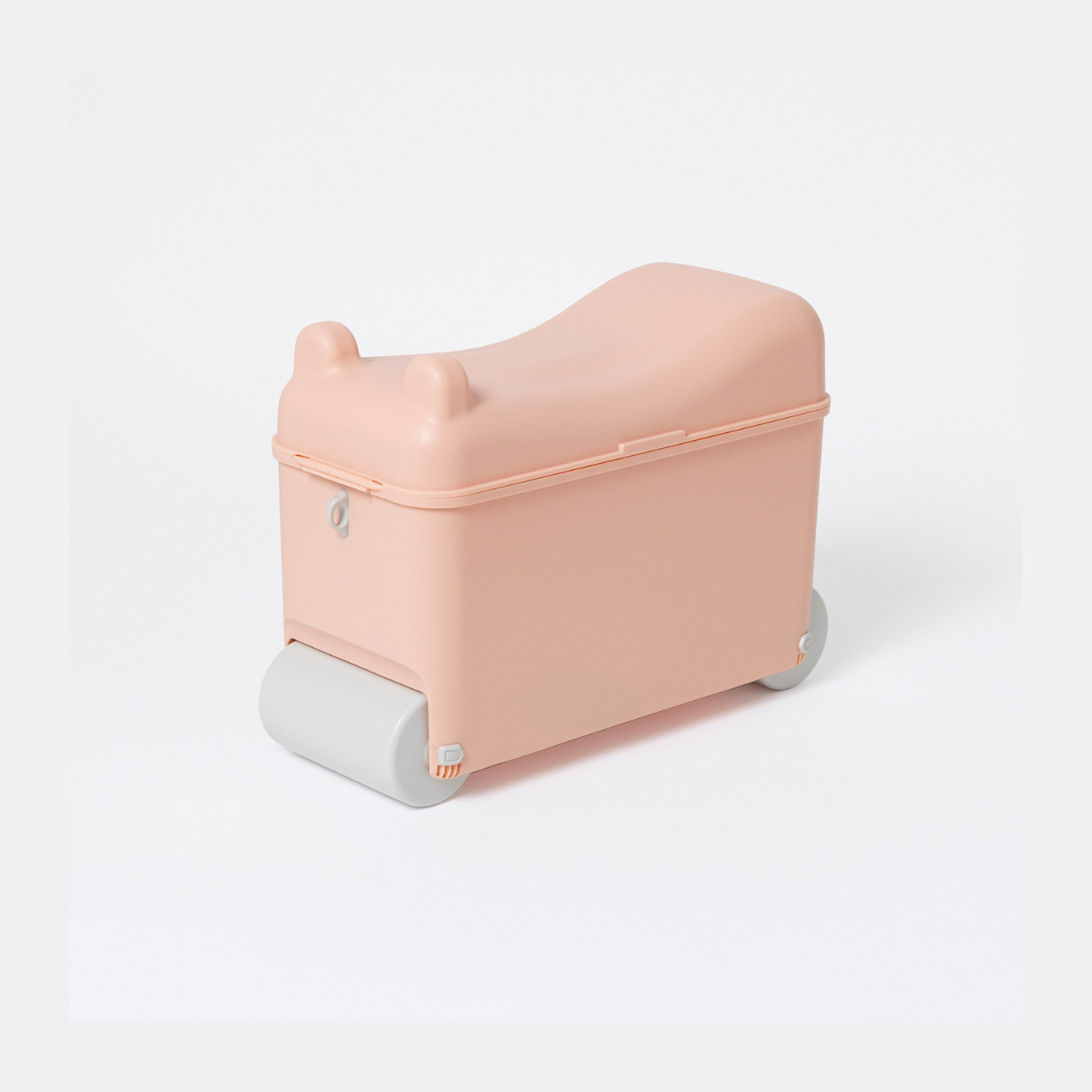 Little Rolla Top Loading Ride-On Suitcase - Dusty Pink-travel-kidstrolleyandbags-image-1