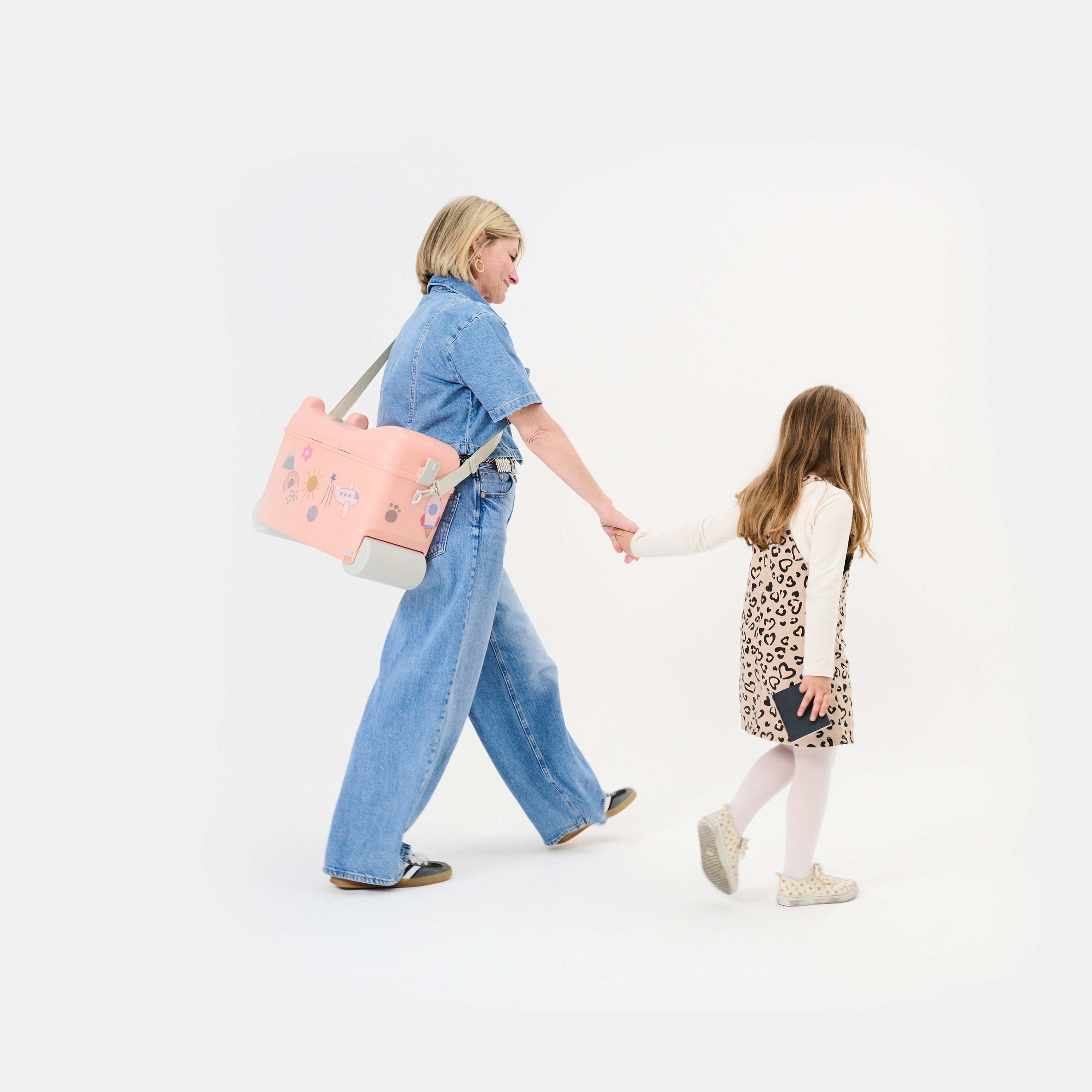 Little Rolla Top Loading Ride-On Suitcase - Dusty Pink-travel-kidstrolleyandbags-image-4