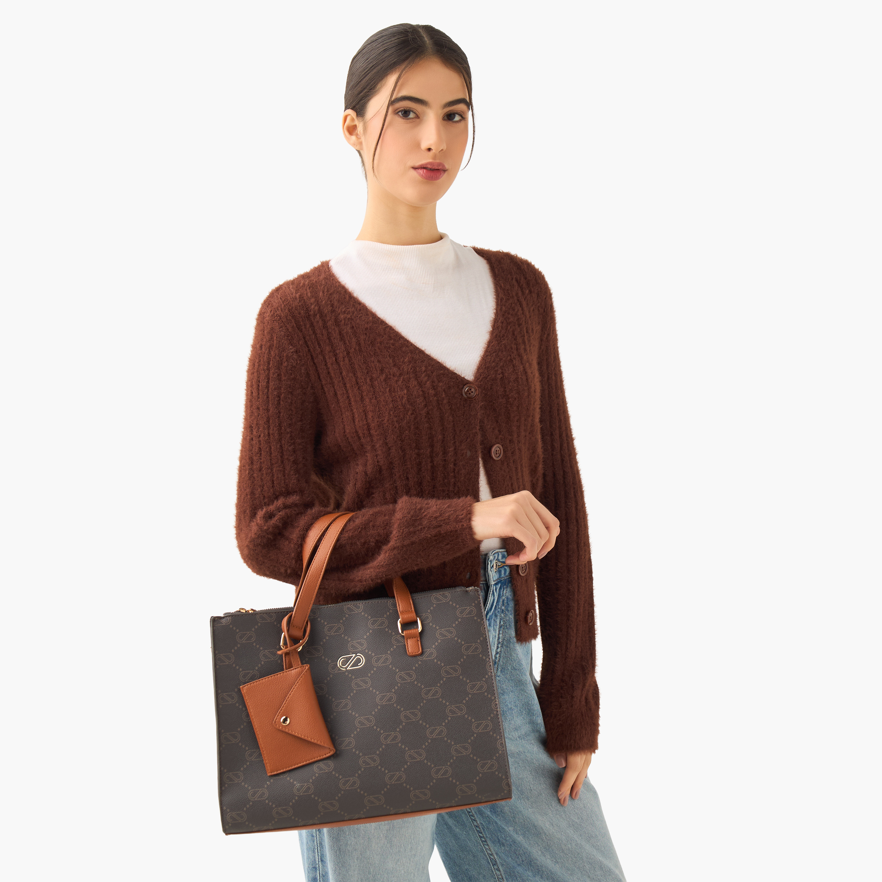 Sasha Monogram Print Tote Bag with Coin Pouch-women-bagsandwallets-handbags-image-2
