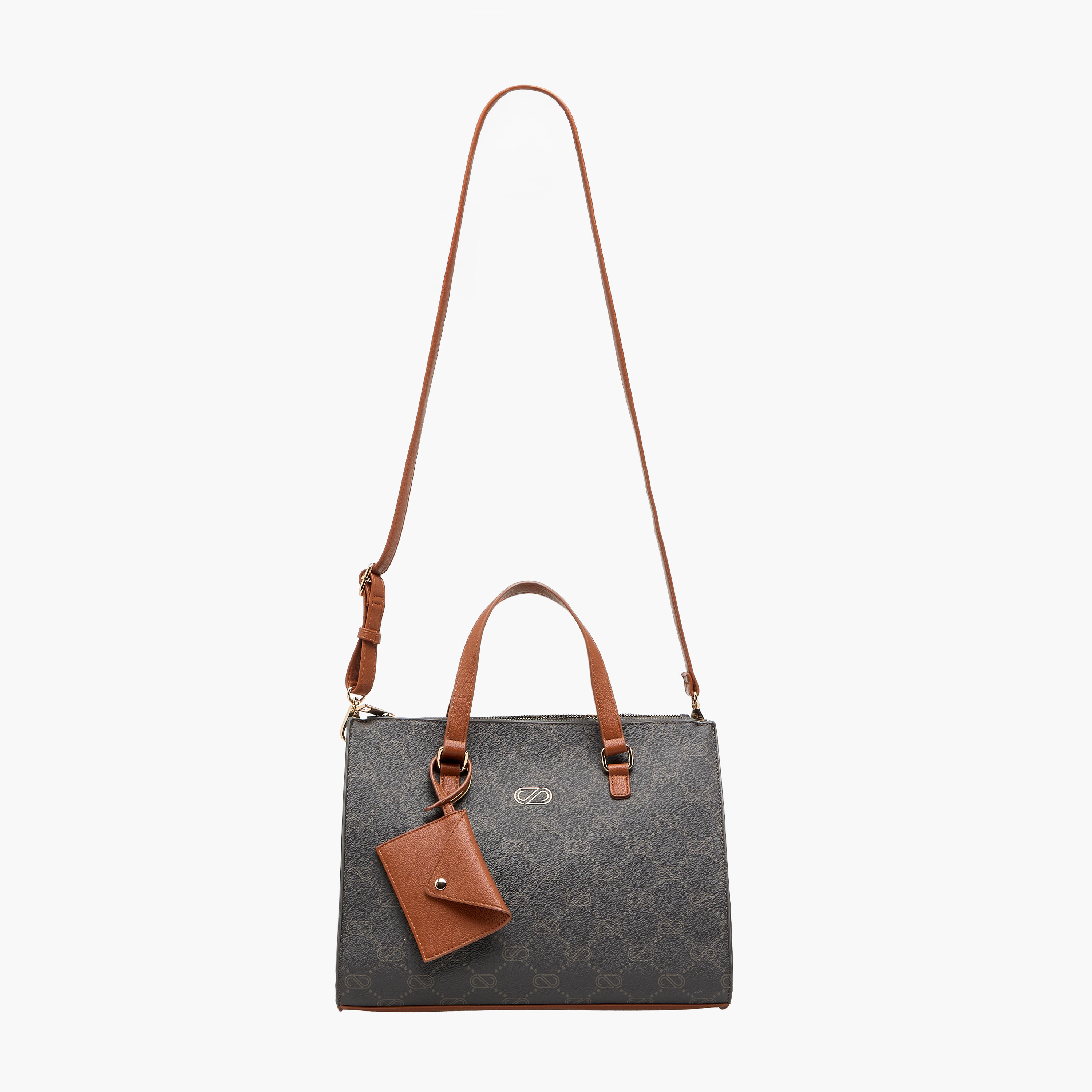 Sasha Monogram Print Tote Bag with Coin Pouch-women-bagsandwallets-handbags-image-3
