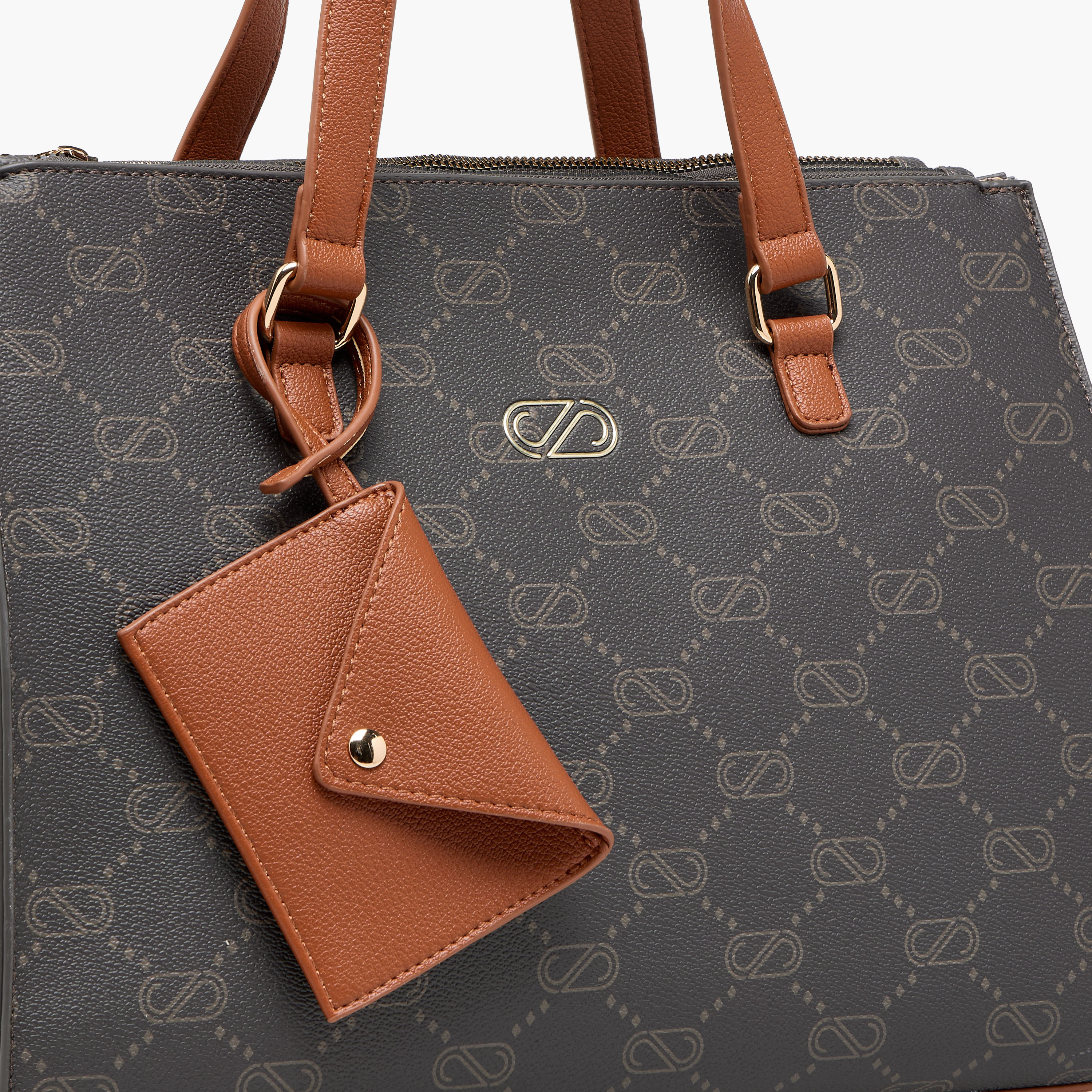 Sasha Monogram Print Tote Bag with Coin Pouch-women-bagsandwallets-handbags-image-5