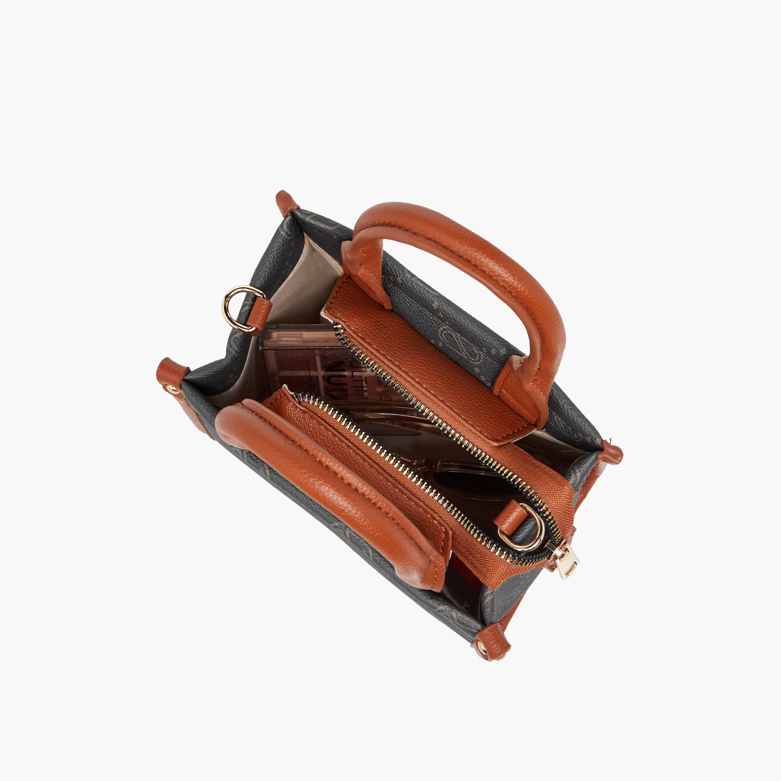 شنطة كروس بودي بحزام قابل للتعديل وطبعات مونوجرام من ساشا-women-bagsandwallets-handbags-image-9