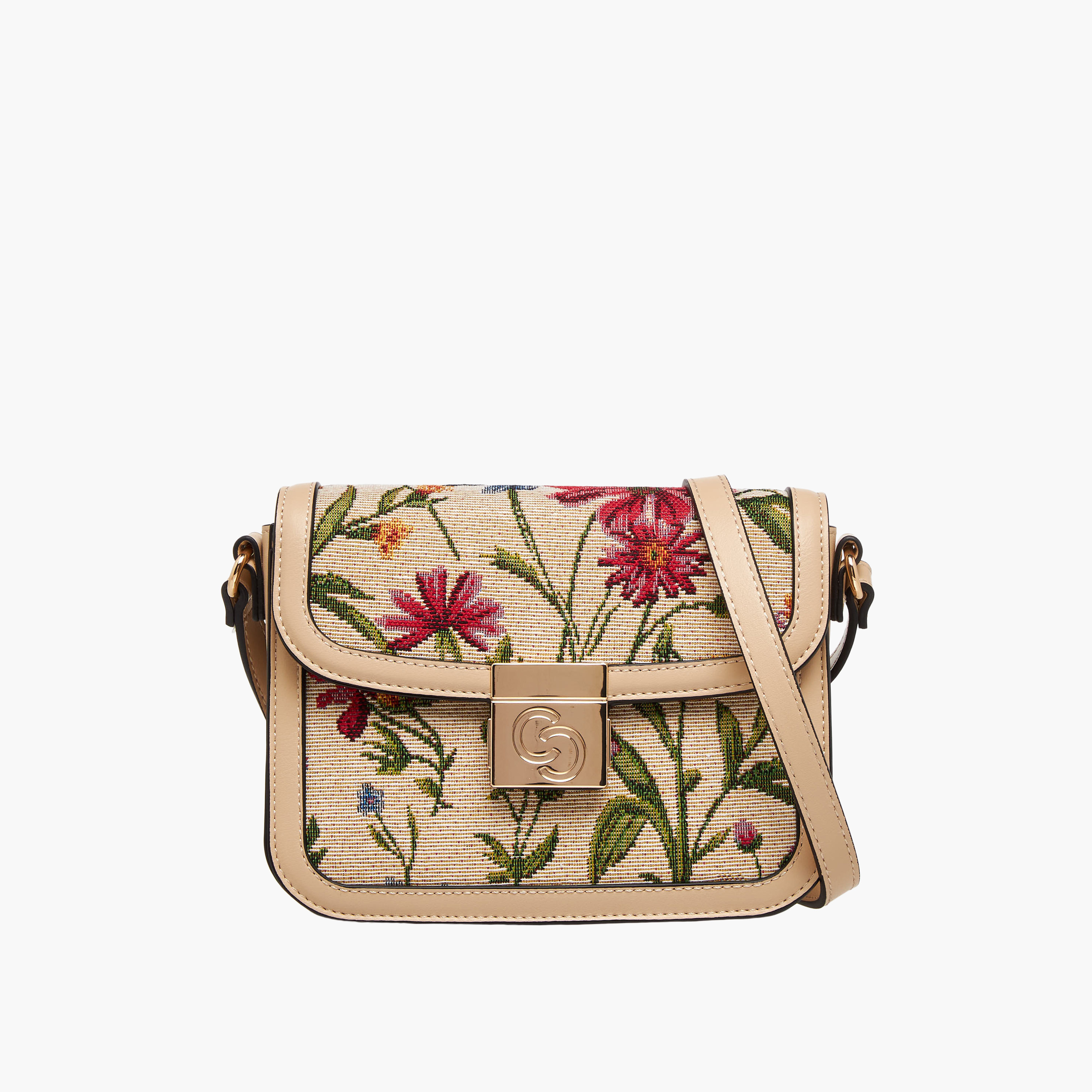 شنطة كروس بودي بزر إغلاق وتطريز زهري من سيليست-women-bagsandwallets-handbags-image-1