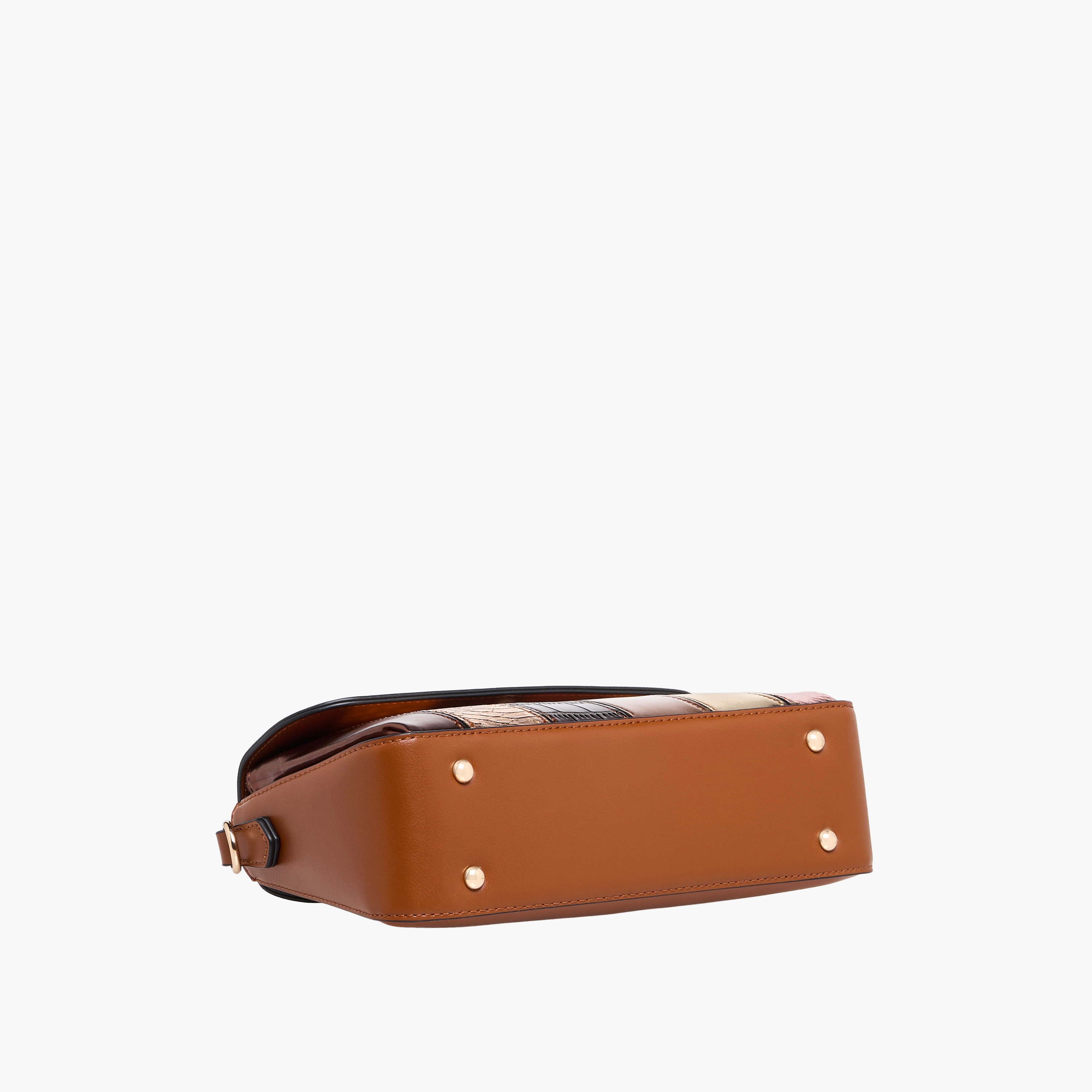 Celetse Panelled Crossbody Bag with Detachable Strap and Flap Closure-women-bagsandwallets-handbags-image-6