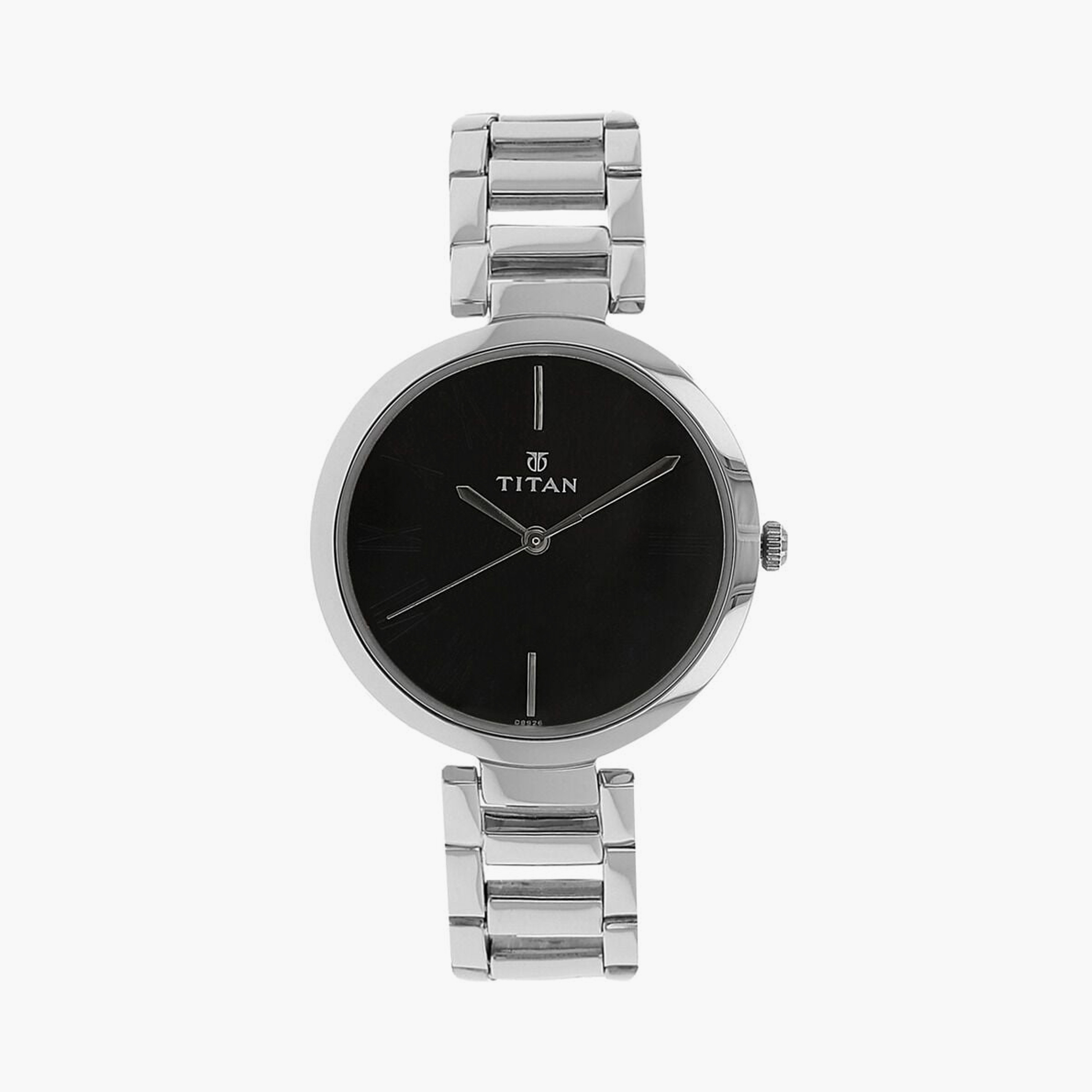 ساعة يد نسائية تيتان بقطر 35 مم أنالوج فضية ستانلس ستيل | 2480SM02-women-watchesandjewellery-watches-image-1