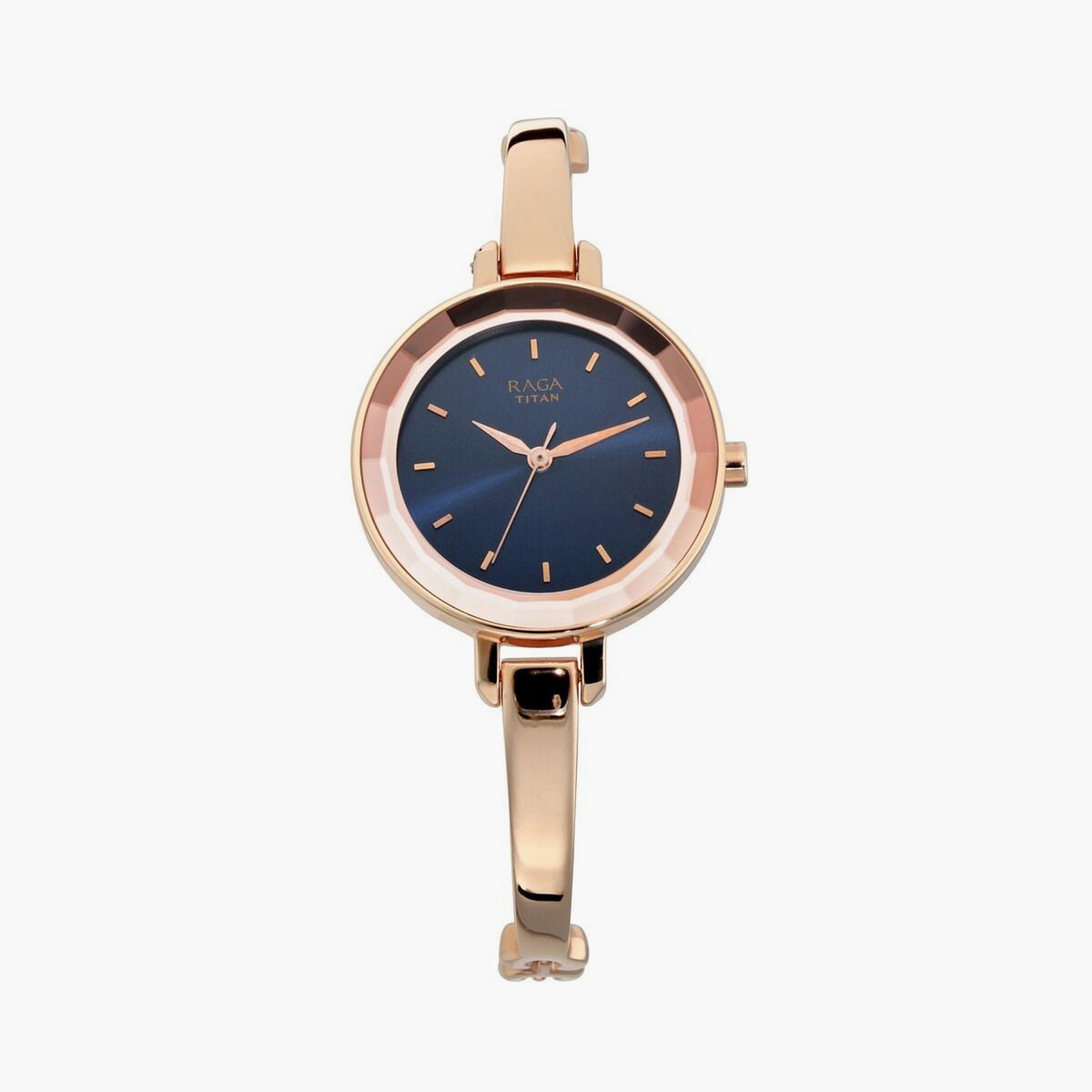 ساعة يد نسائية تيتان بقطر 28 مم أنالوج ذهبية وردية ستانلس ستيل | 2575WM02-women-watchesandjewellery-watches-image-1