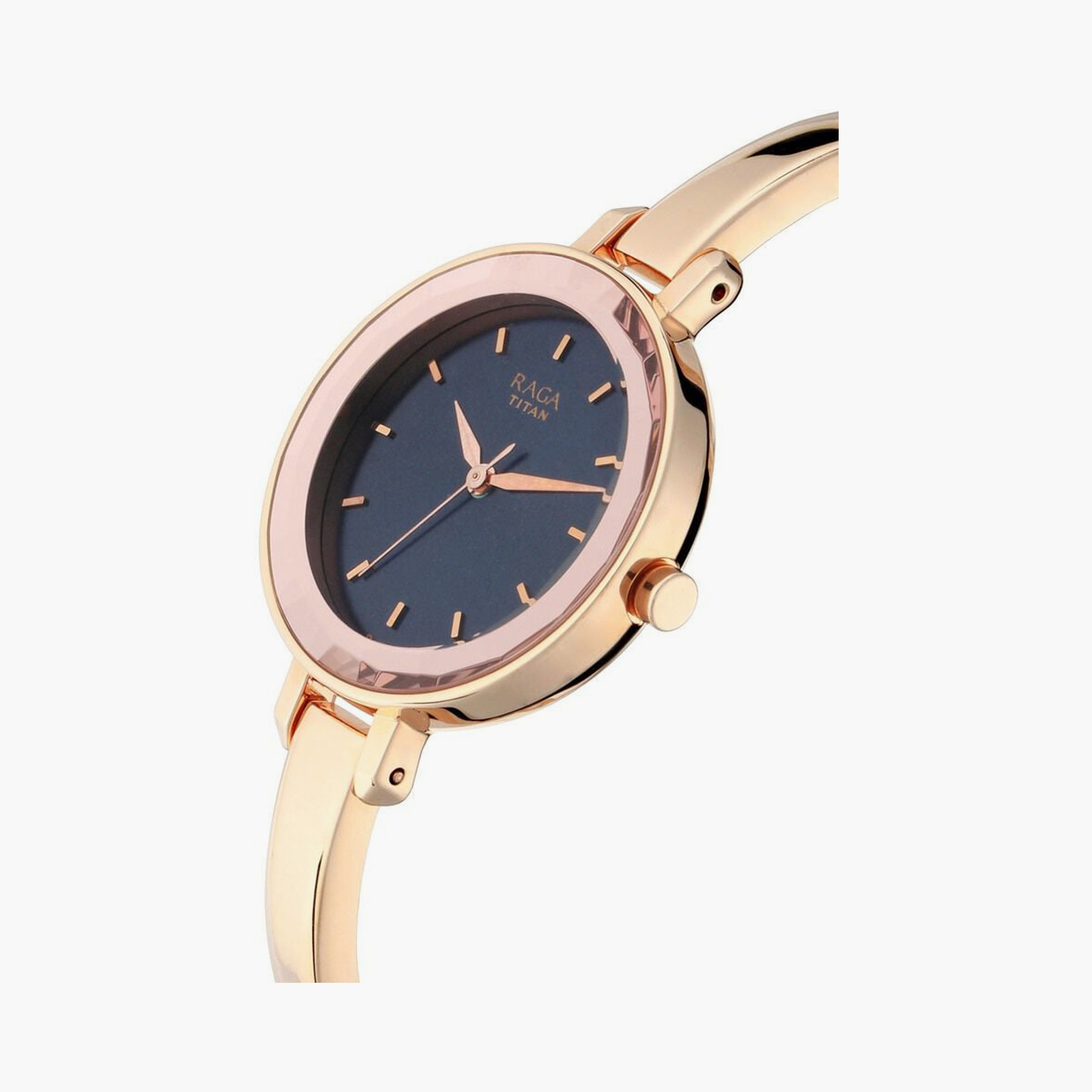 ساعة يد نسائية تيتان بقطر 28 مم أنالوج ذهبية وردية ستانلس ستيل | 2575WM02-women-watchesandjewellery-watches-image-2