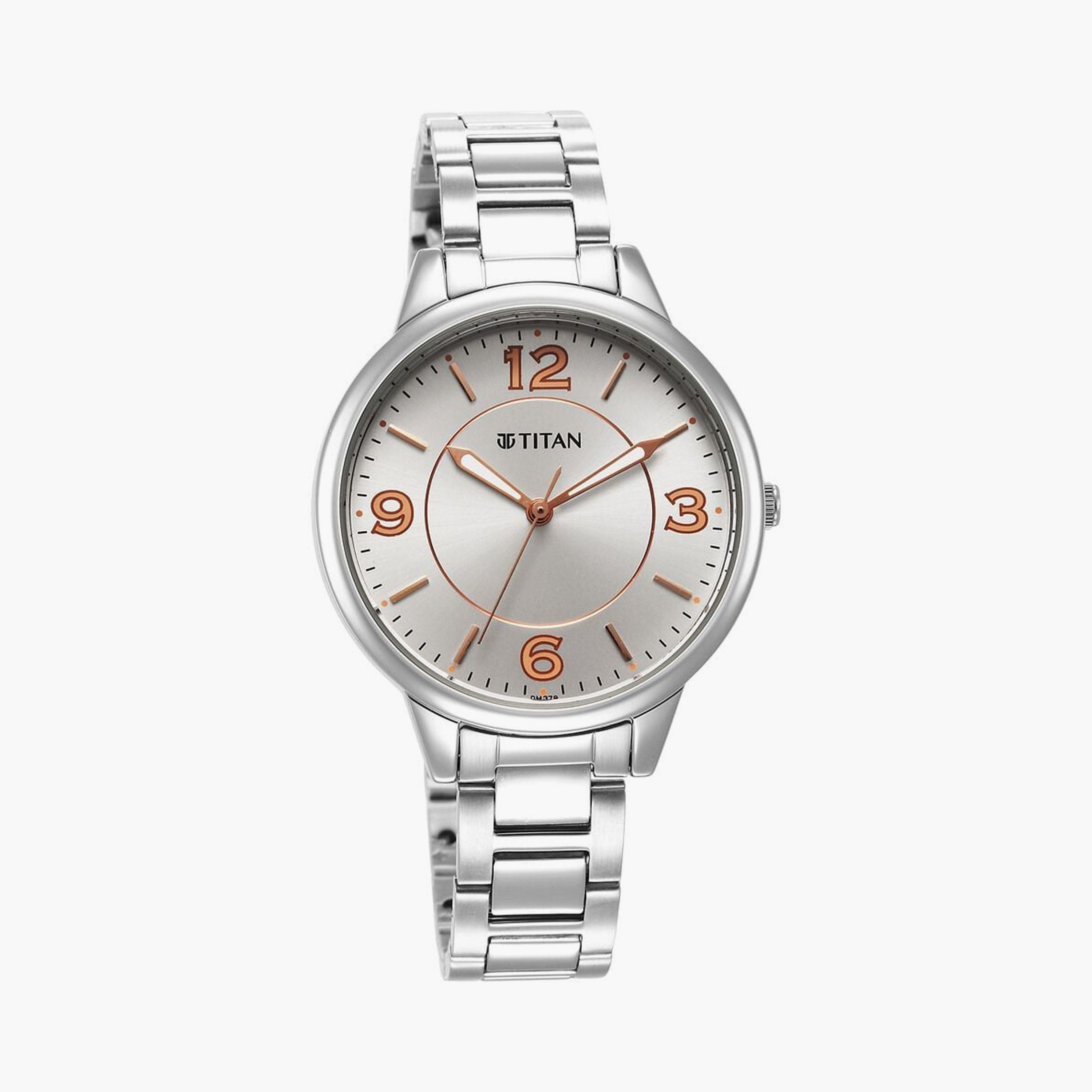 Titan Women's 37 MM Silver Analog Stainless Steel Watch | 2617SM07-women-watchesandjewellery-watches-image-1