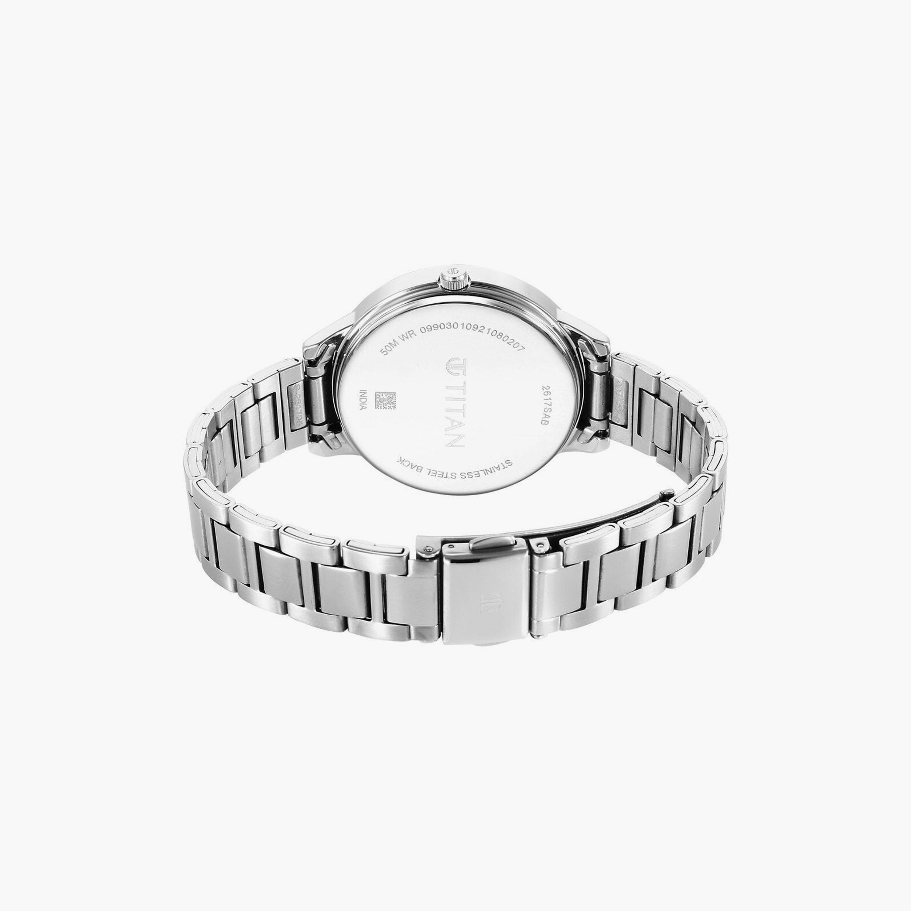 Titan Women's 37 MM Silver Analog Stainless Steel Watch | 2617SM07-women-watchesandjewellery-watches-image-8