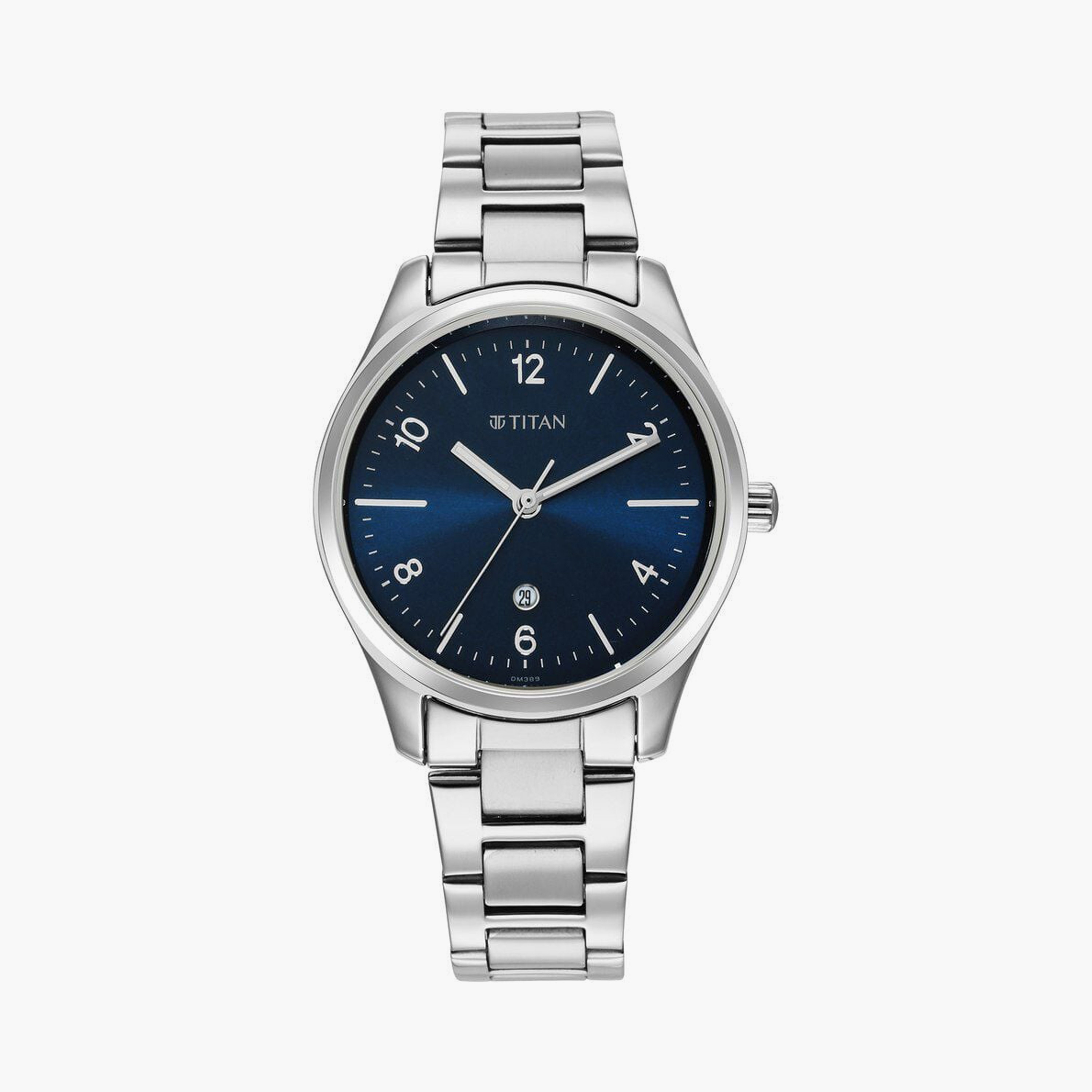 ساعة يد نسائية تيتان بقطر 33 مم أنالوج فضية ستانلس ستيل | 2639SM07-women-watchesandjewellery-watches-image-1