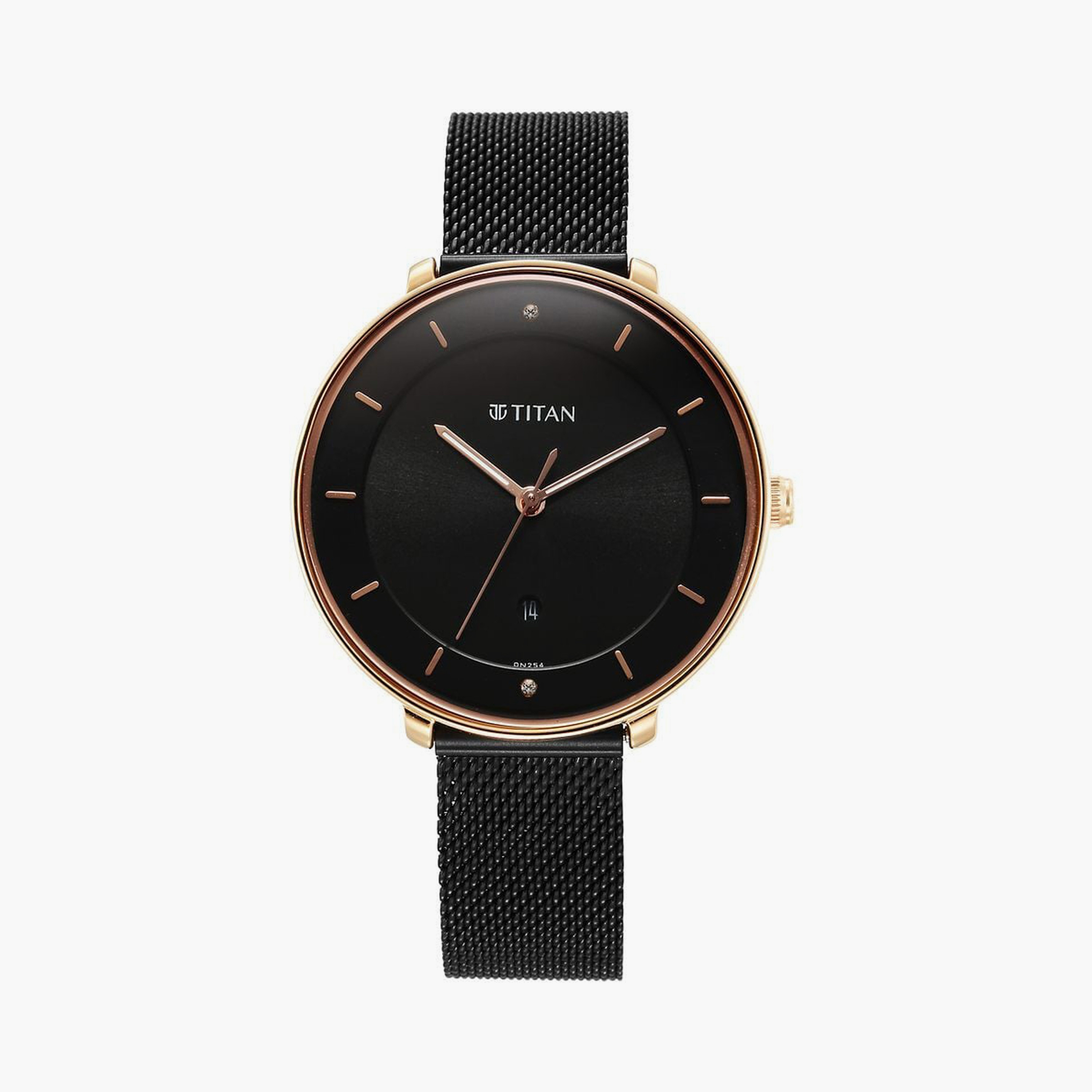 Titan Women's 35 MM Black Analog Stainless Steel Watch | 2651KM03-women-watchesandjewellery-watches-image-1