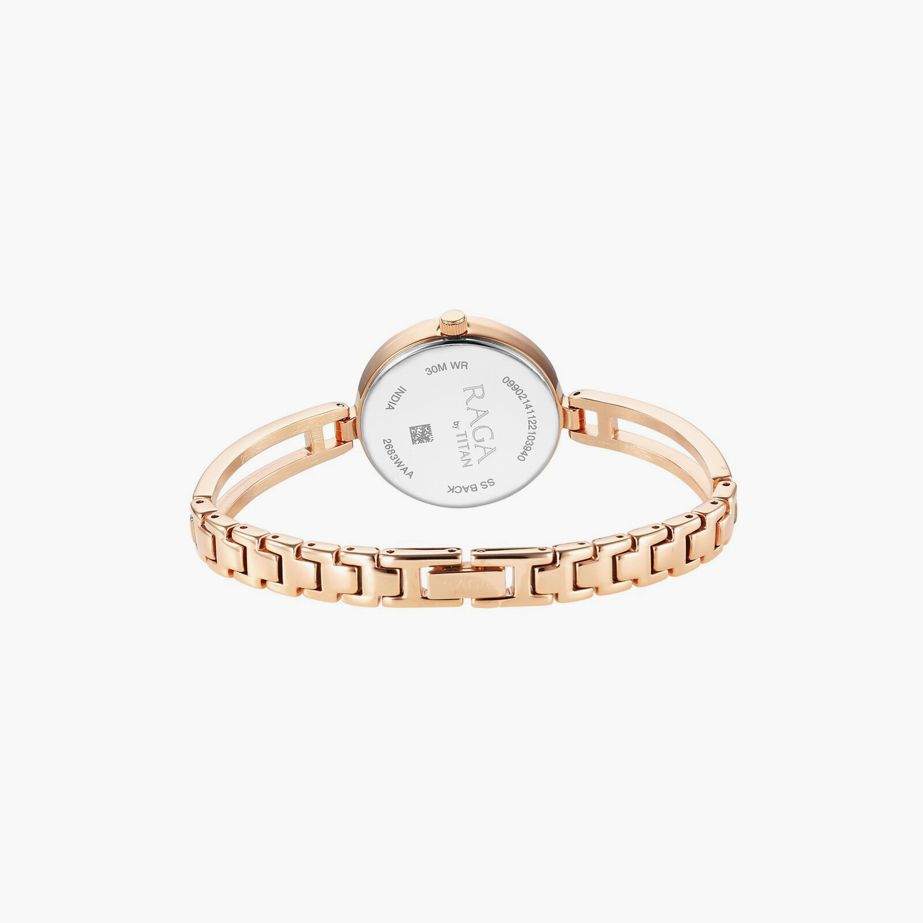 ساعة يد نسائية تيتان بقطر 31 مم أنالوج ذهبية وردية ستانلس ستيل | 2683WM01-women-watchesandjewellery-watches-image-3
