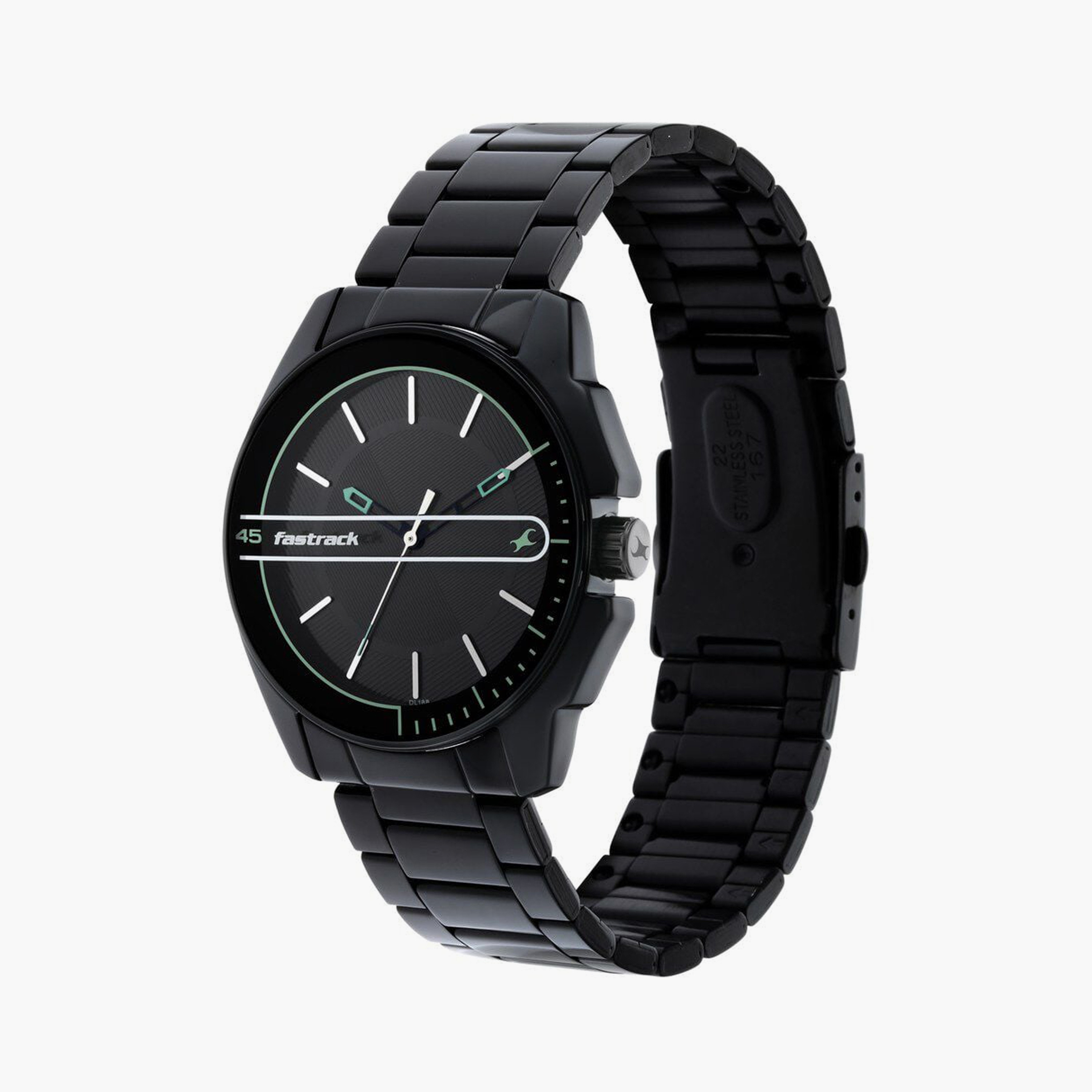 Fastrack Men's 42 MM Black Analog Stainless Steel Watch | 3089NM03-men-watchesandjewellery-watches-image-2