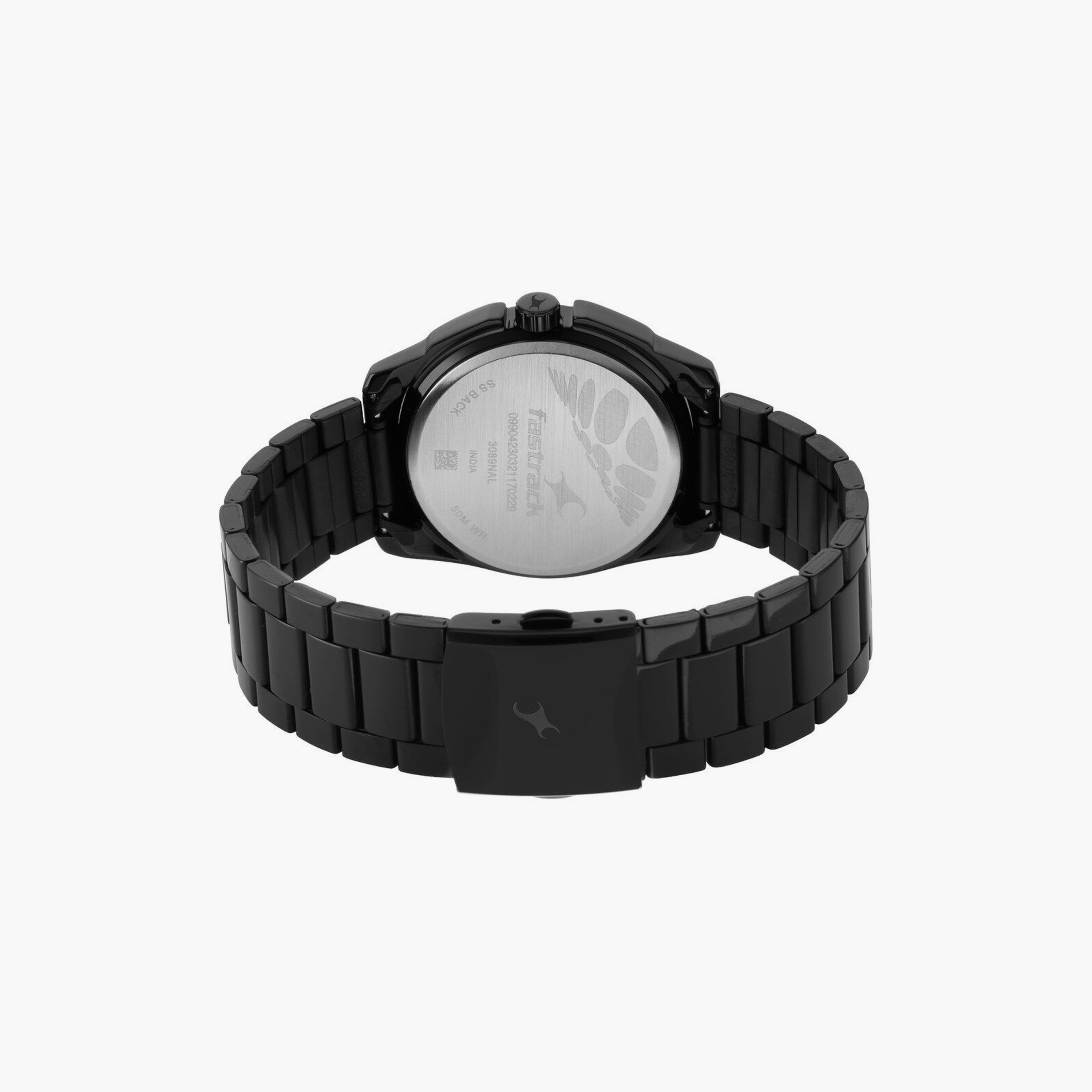 Fastrack Men's 42 MM Black Analog Stainless Steel Watch | 3089NM03-men-watchesandjewellery-watches-image-3