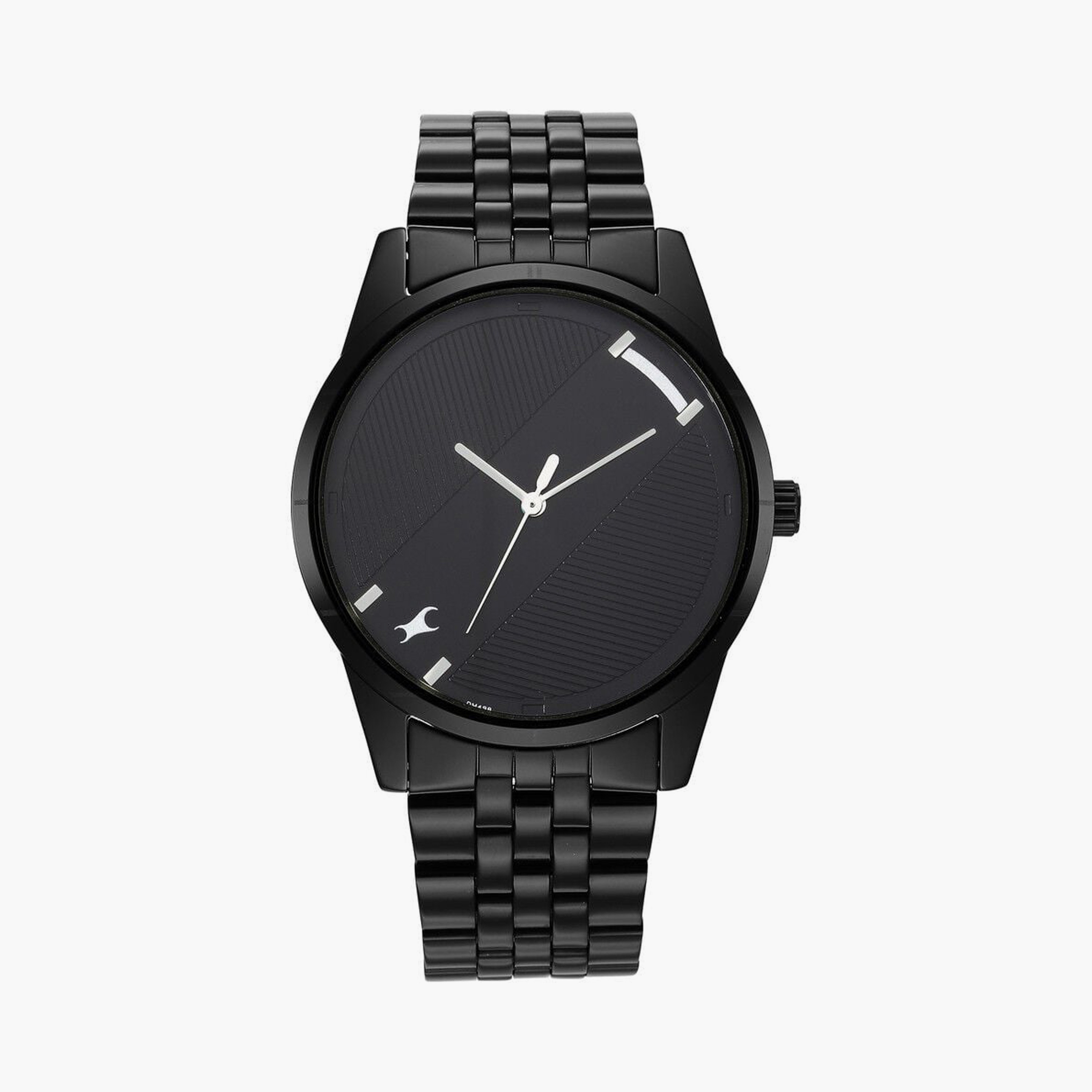 ساعة يد رجالية فاستراك بقطر 42 مم أنالوج سوداء ستانلس ستيل | 3277NM01-men-watchesandjewellery-watches-image-1