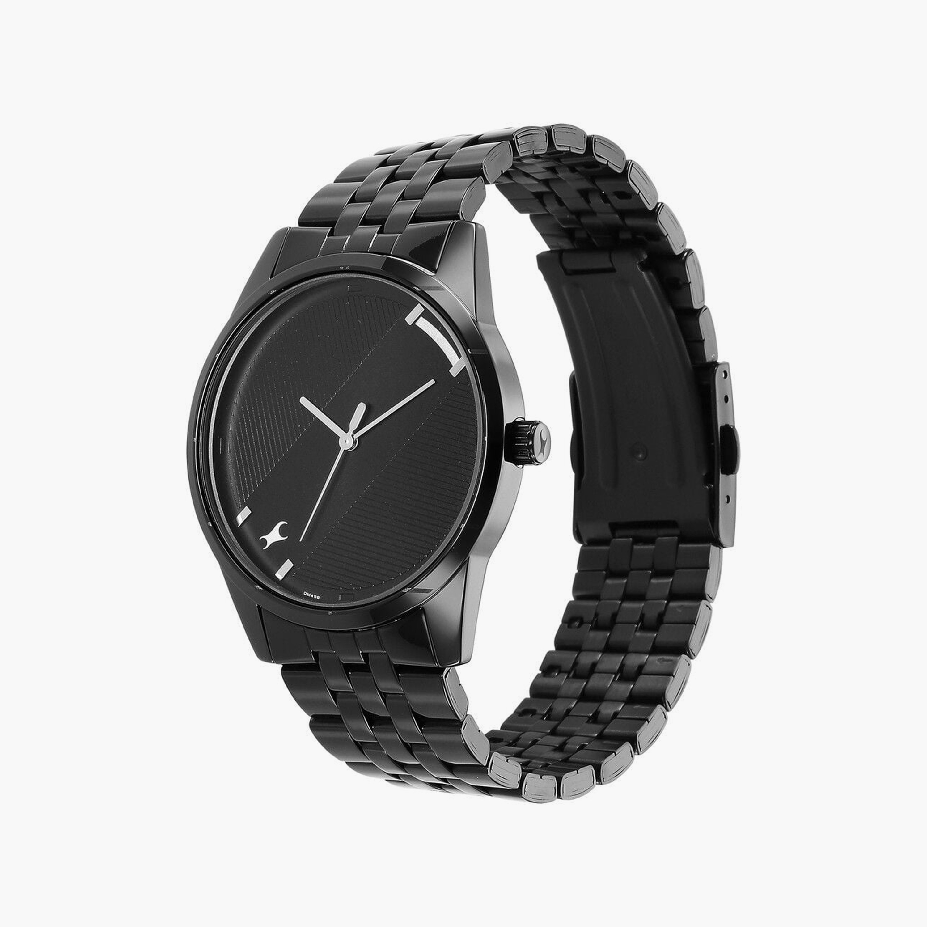 ساعة يد رجالية فاستراك بقطر 42 مم أنالوج سوداء ستانلس ستيل | 3277NM01-men-watchesandjewellery-watches-image-2