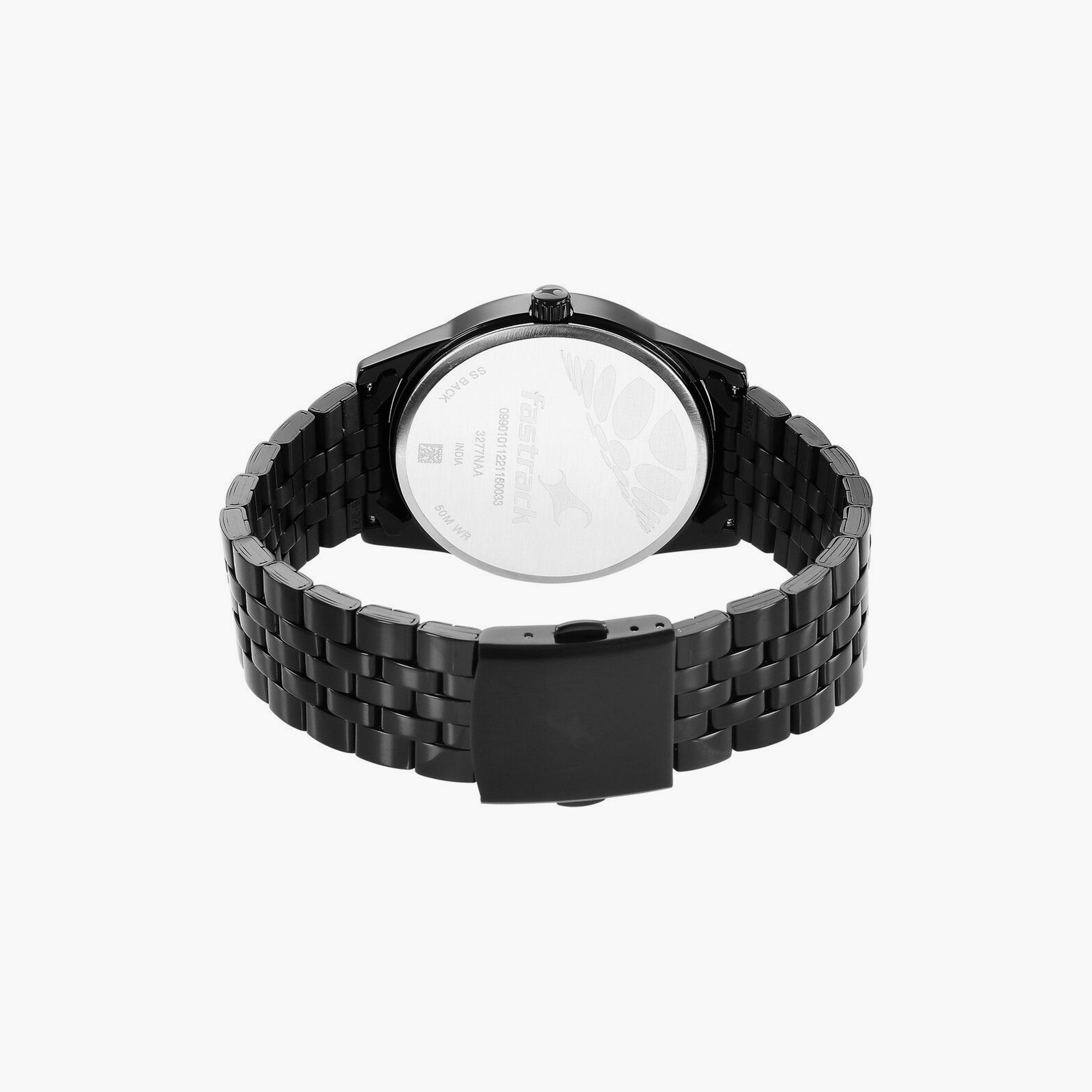 Fastrack Men's 42 MM Black Analog Stainless Steel Watch | 3277NM01-men-watchesandjewellery-watches-image-3