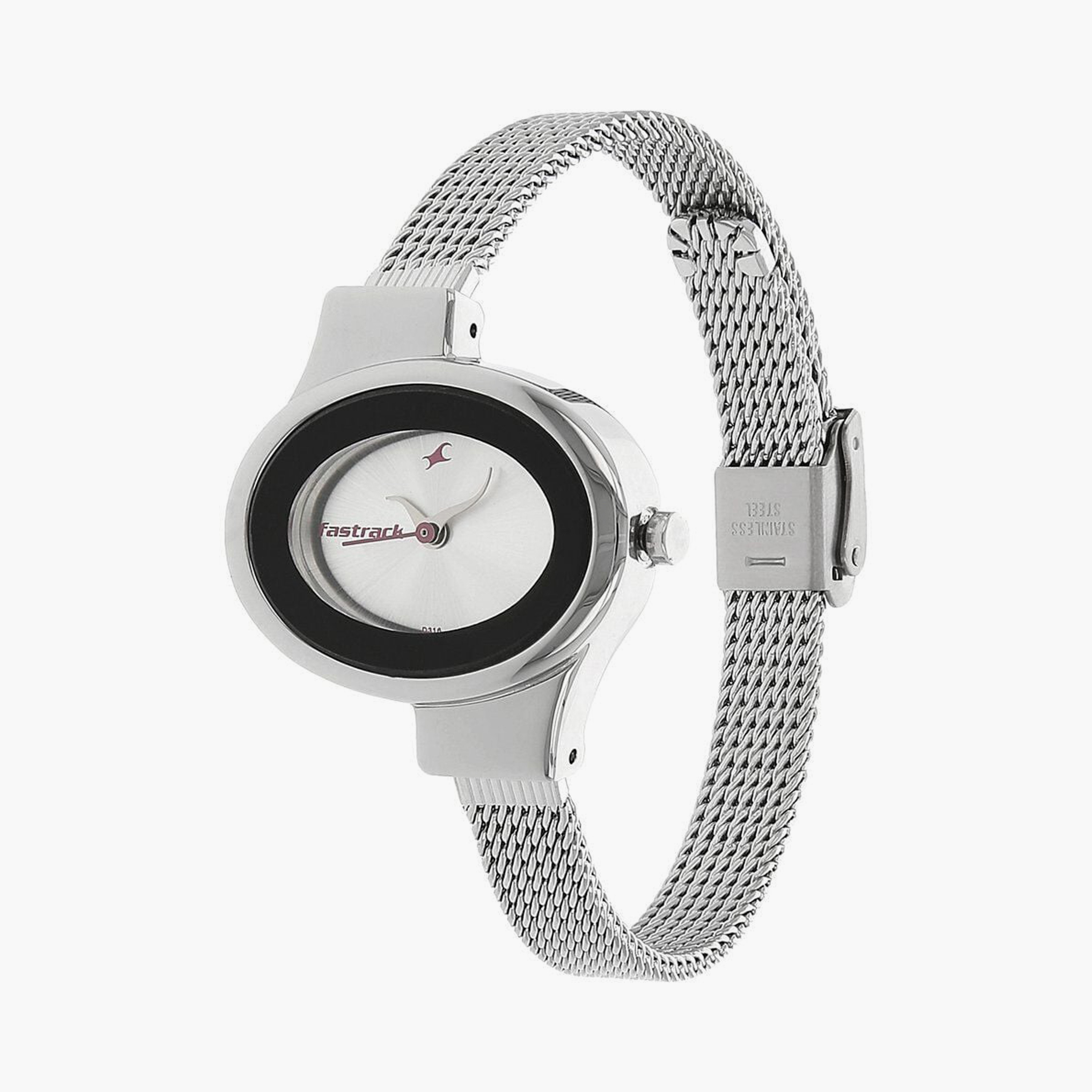 ساعة يد نسائية فاستراك بقطر 31 مم أنالوج فضية ستانلس ستيل | 6015SM01-women-watchesandjewellery-watches-image-4