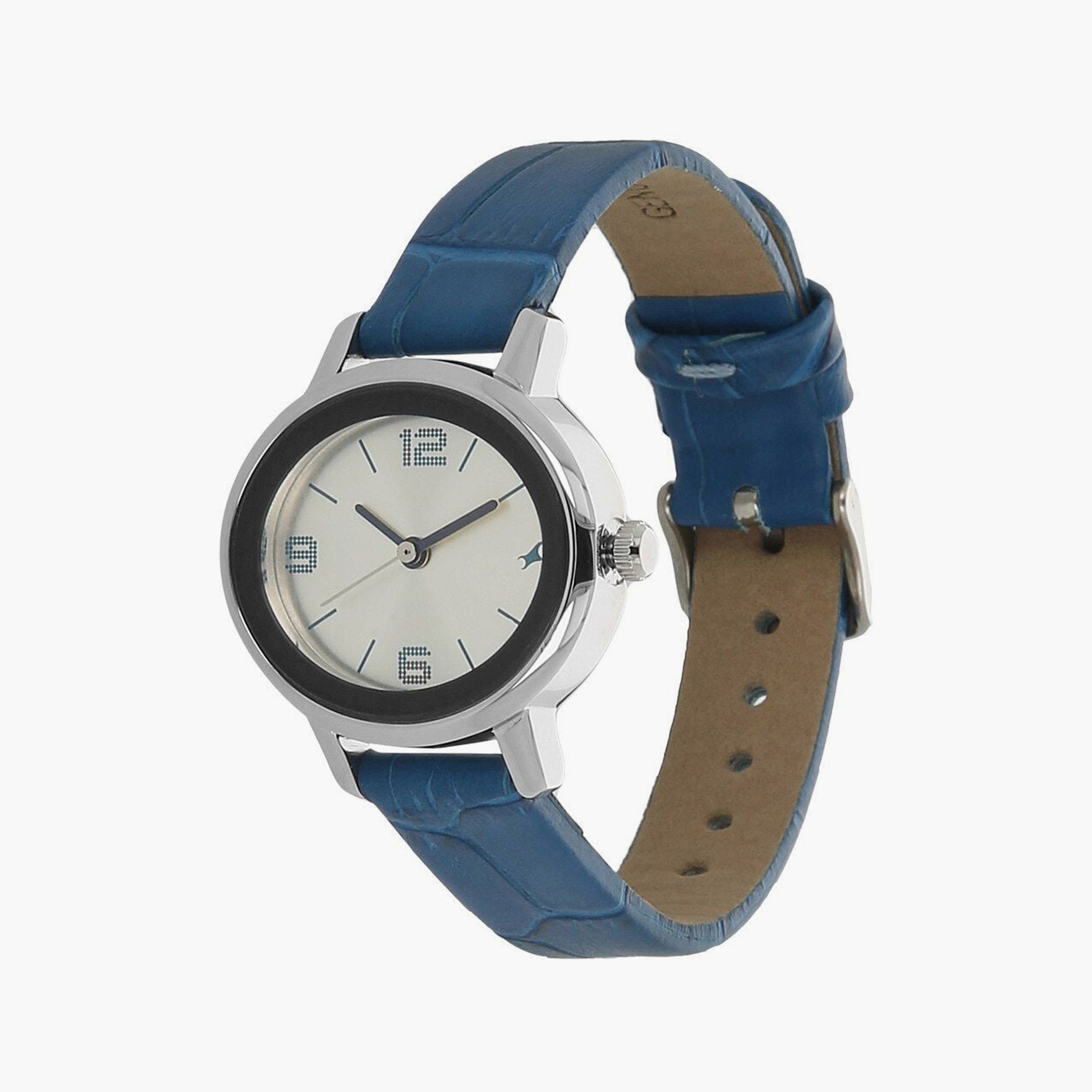 Fastrack Women's 29 MM Blue Analog Leather Watch | 6107SL01-women-watchesandjewellery-watches-image-2
