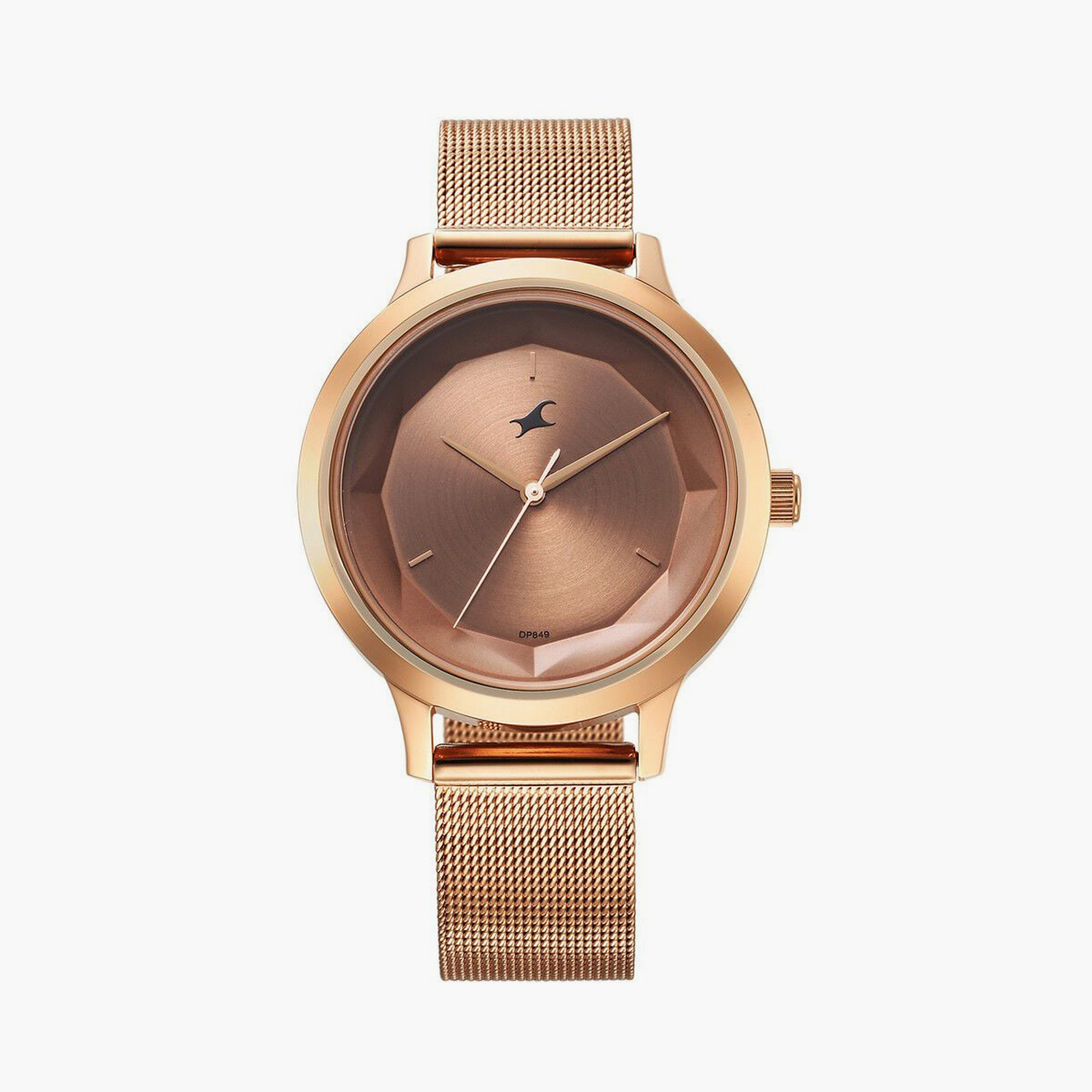 ساعة يد نسائية فاستراك بقطر 37 مم أنالوج ذهبية وردية ستانلس ستيل | 6210WM04-women-watchesandjewellery-watches-image-1
