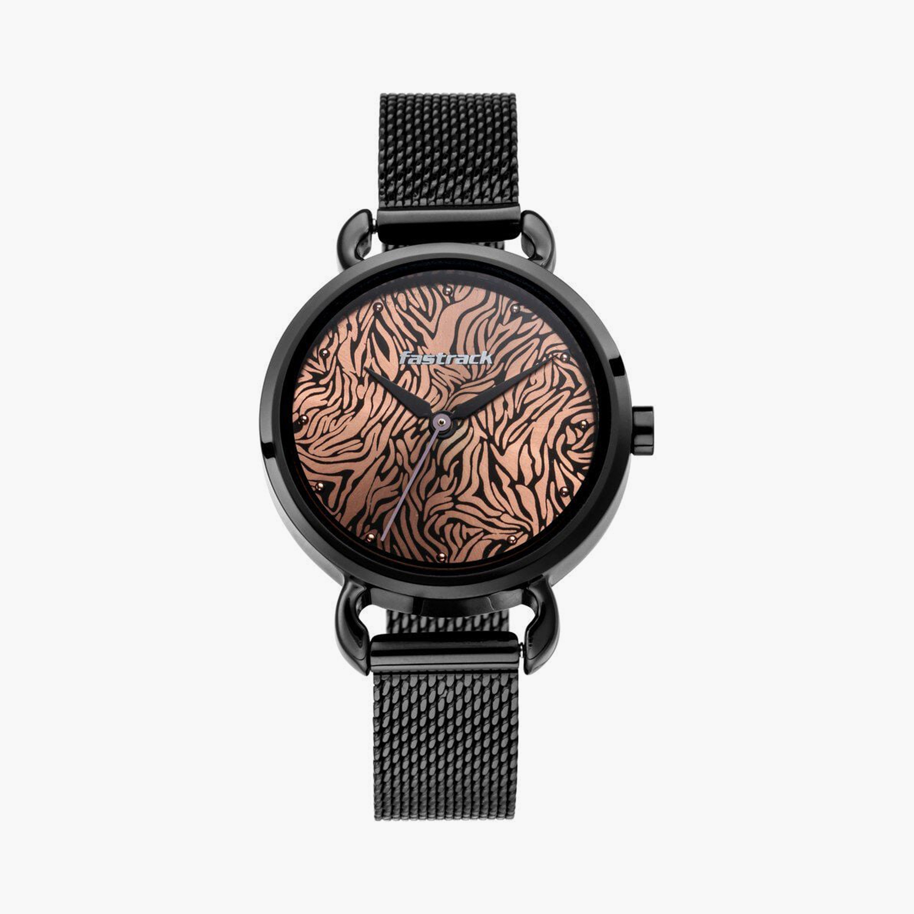Fastrack Women's 30 MM Black Analog Stainless Steel Watch | 6221NM01-women-watchesandjewellery-watches-image-1