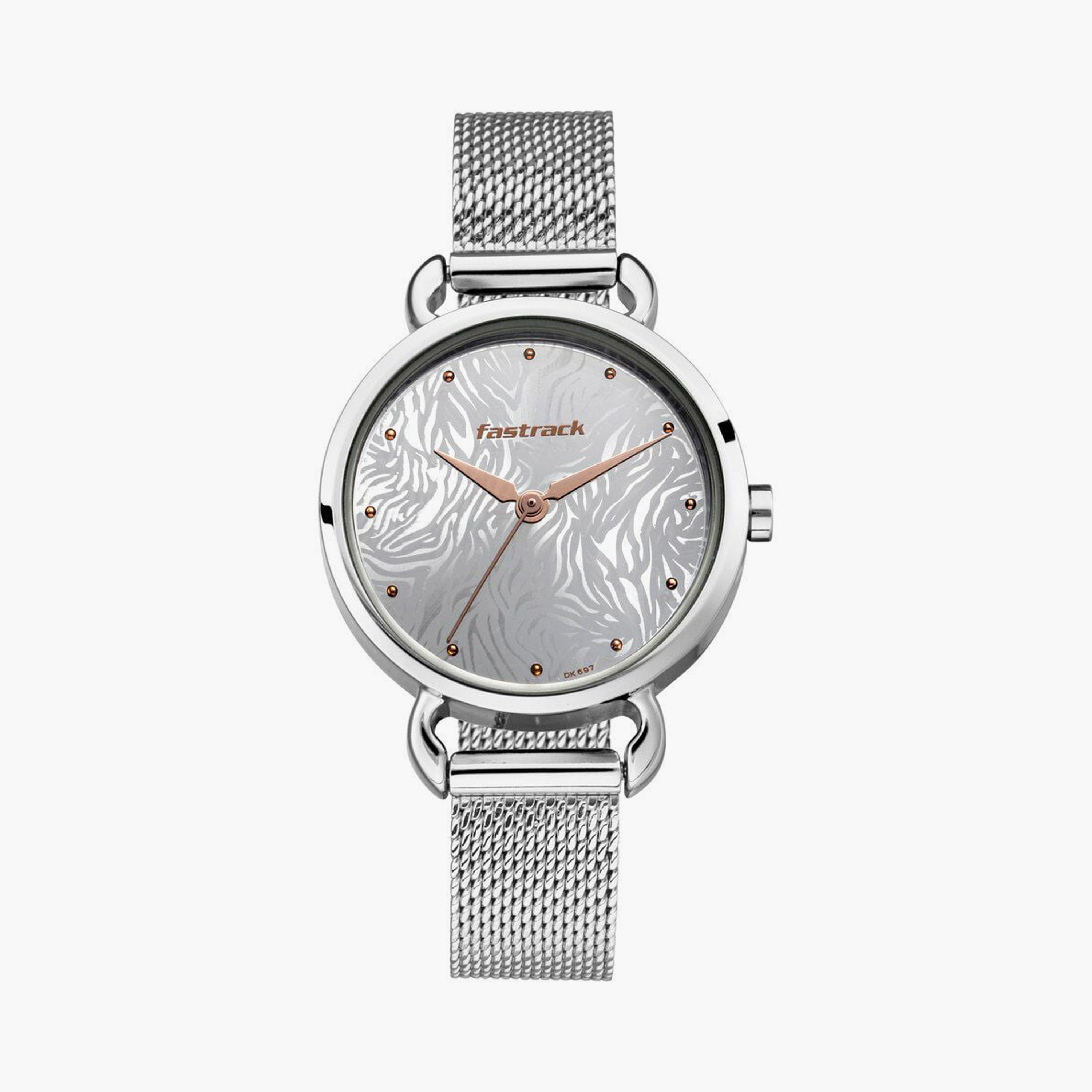 ساعة يد نسائية فاستراك بقطر 30 مم أنالوج فضية ستانلس ستيل | 6221SM01-women-watchesandjewellery-watches-image-1