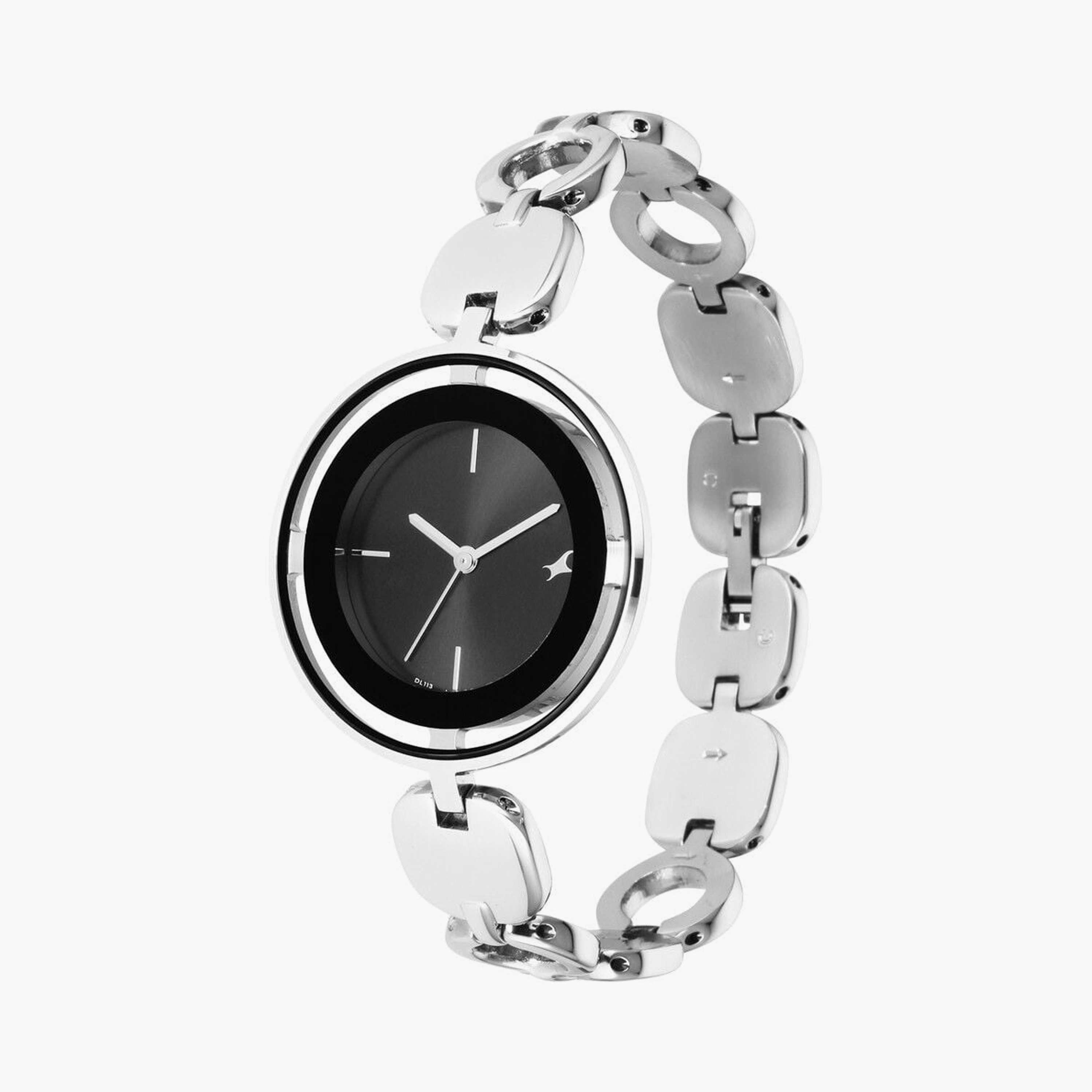 ساعة يد نسائية فاستراك بقطر 34 مم أنالوج فضية ستانلس ستيل | 6237SM01-women-watchesandjewellery-watches-image-2