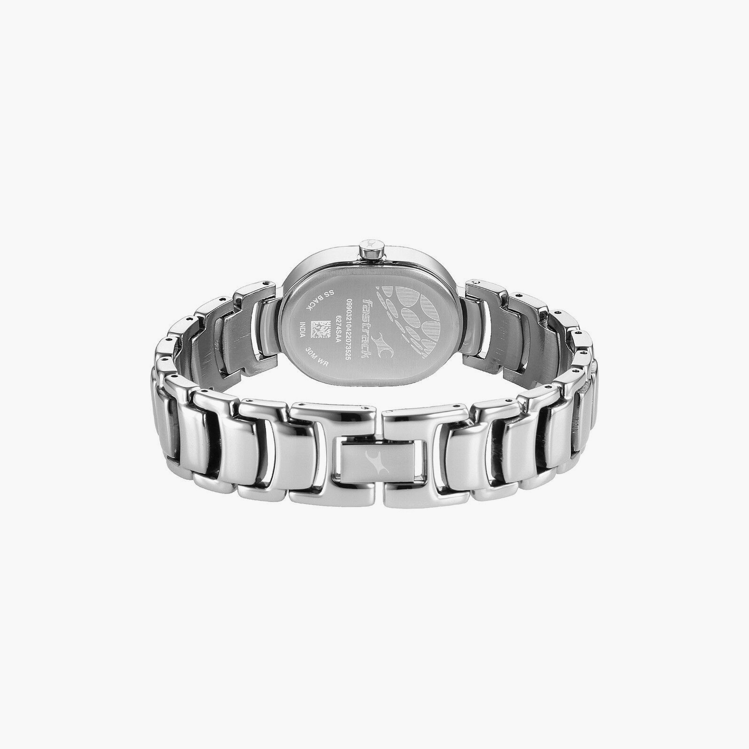 ساعة يد نسائية فاستراك بقطر 38 مم أنالوج فضية ستانلس ستيل | 6274SM01-women-watchesandjewellery-watches-image-3