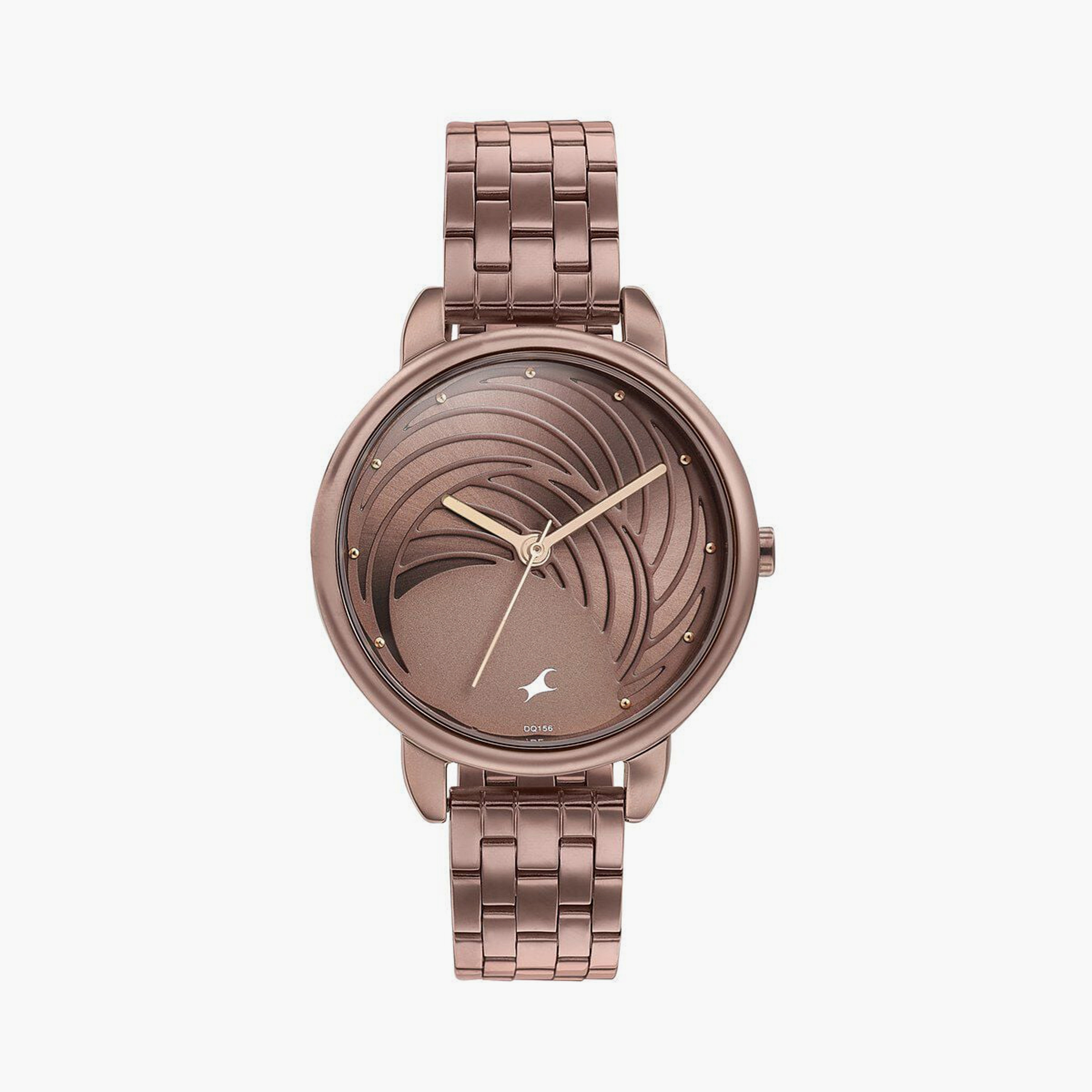 ساعة يد نسائية فاستراك بقطر 35 مم أنالوج بنية ستانلس ستيل | 6282QM01-women-watchesandjewellery-watches-image-1