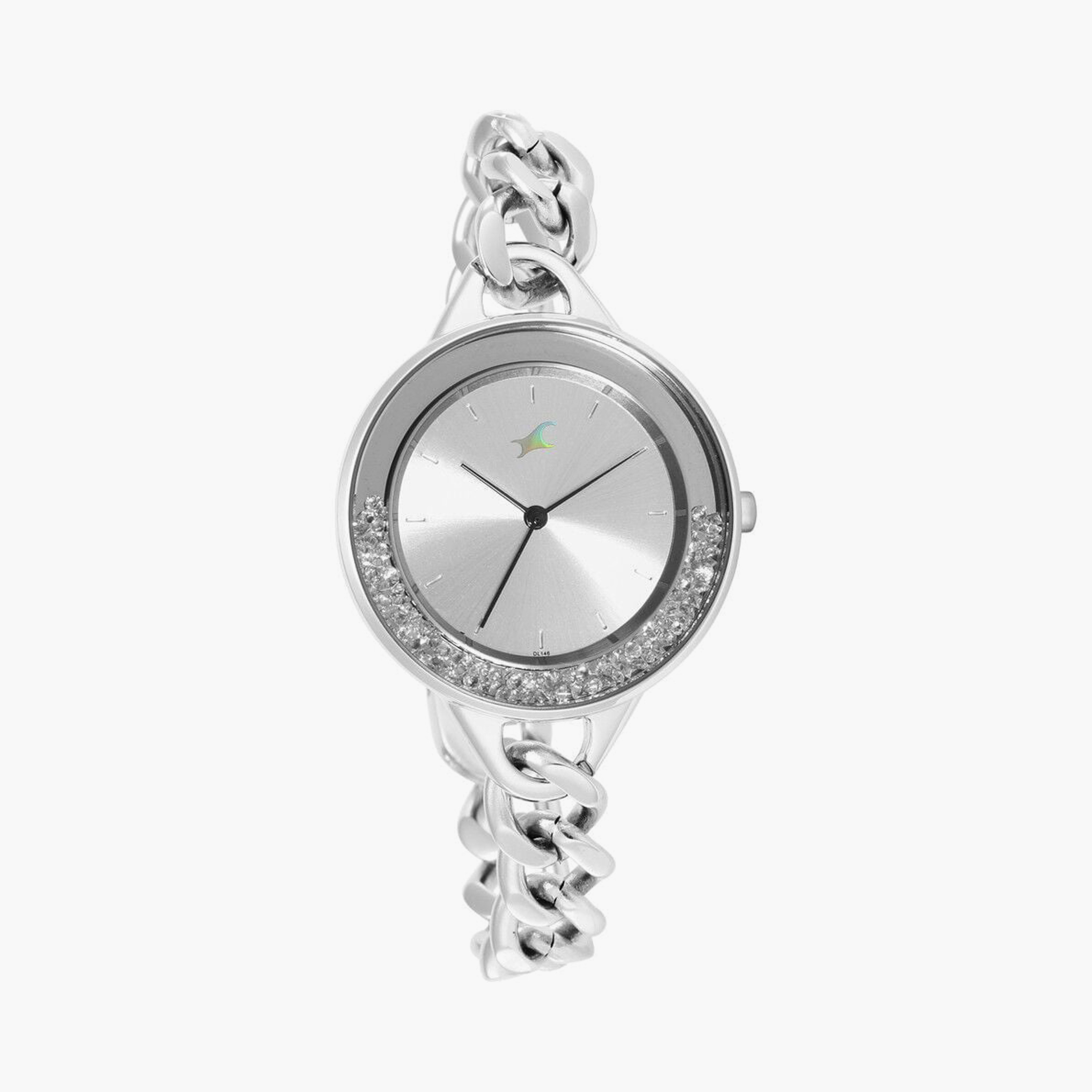 ساعة يد نسائية فاستراك بقطر 34 مم أنالوج فضية ستانلس ستيل | 68026SM01-women-watchesandjewellery-watches-image-1