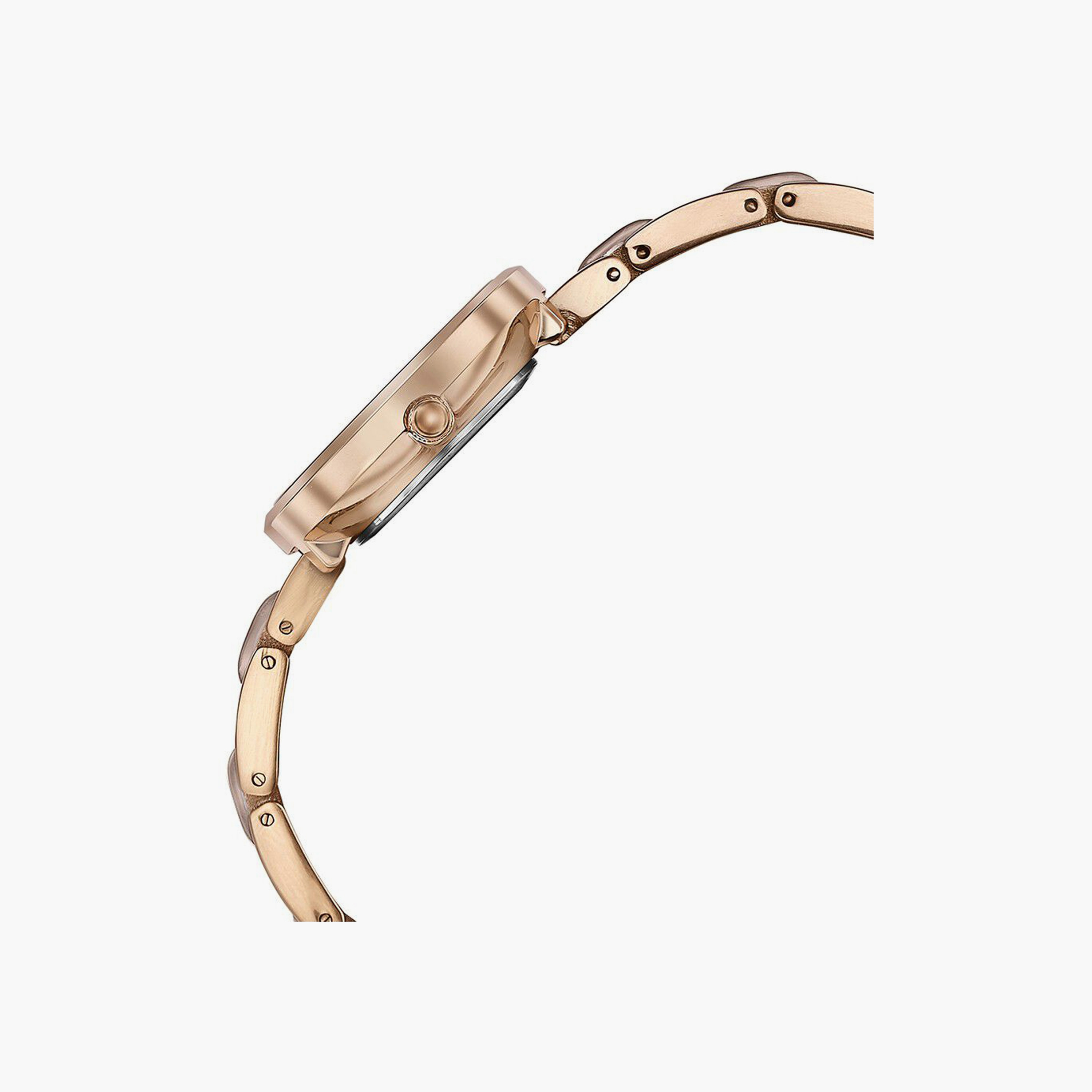 ساعة يد نسائية سوناتا بقطر 30 مم أنالوج سوداء وذهبية وردية ستانلس ستيل | 87064KD01-women-watchesandjewellery-watches-image-4