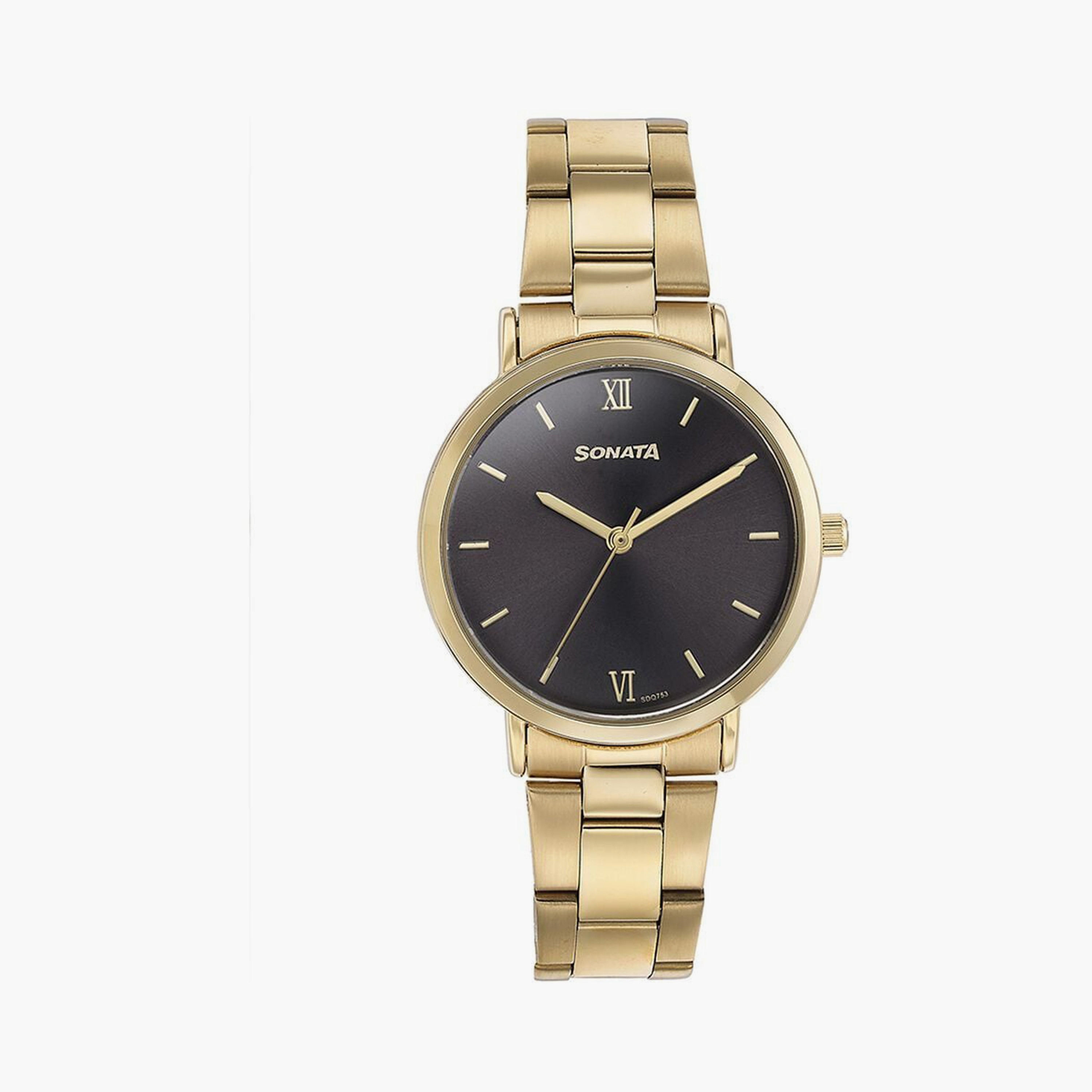 Sonata Women's 42 MM Gold Analog Stainless Steel Watch | 87071YM01-women-watchesandjewellery-watches-image-1