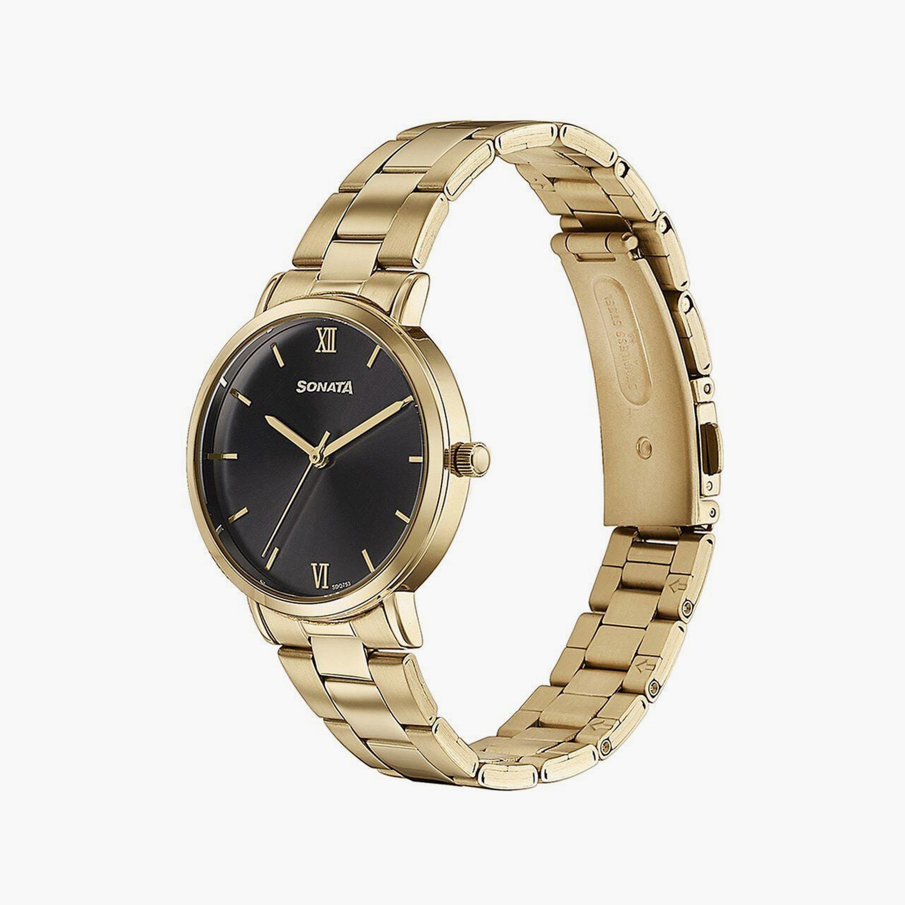 ساعة يد نسائية سوناتا بقطر 42 مم أنالوج ذهبية ستانلس ستيل | 87071YM01-women-watchesandjewellery-watches-image-2
