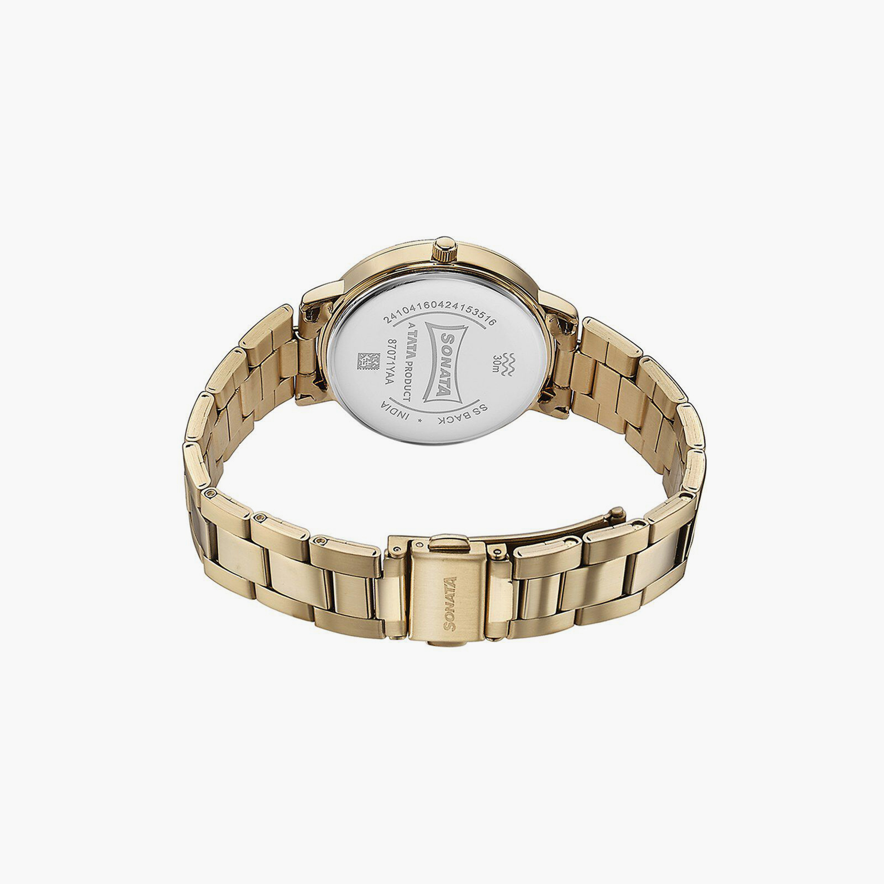 ساعة يد نسائية سوناتا بقطر 42 مم أنالوج ذهبية ستانلس ستيل | 87071YM01-women-watchesandjewellery-watches-image-3