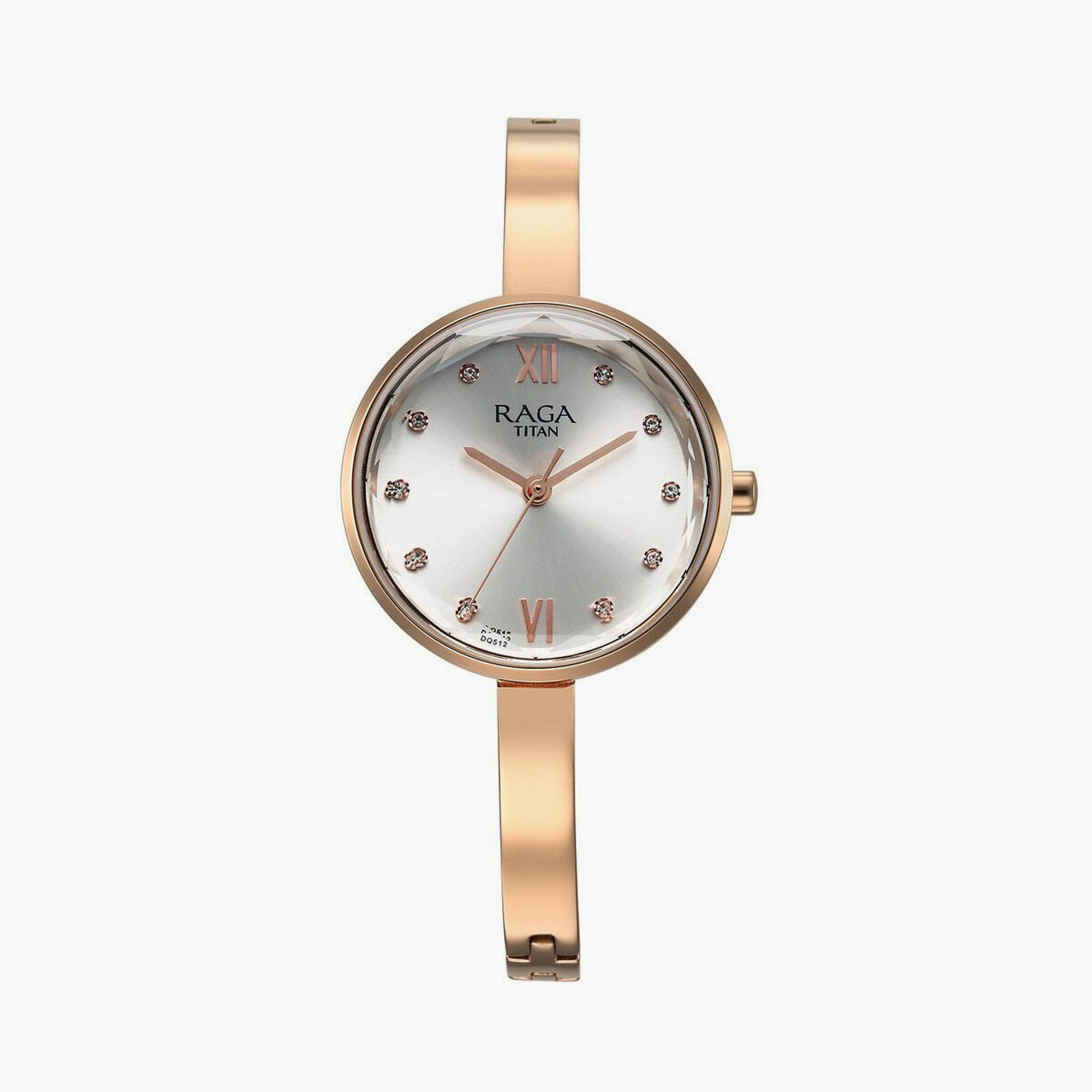 ساعة يد نسائية تيتان بقطر 30 مم أنالوج ذهبية وردية ستانلس ستيل | 95271WM01-women-watchesandjewellery-watches-image-1